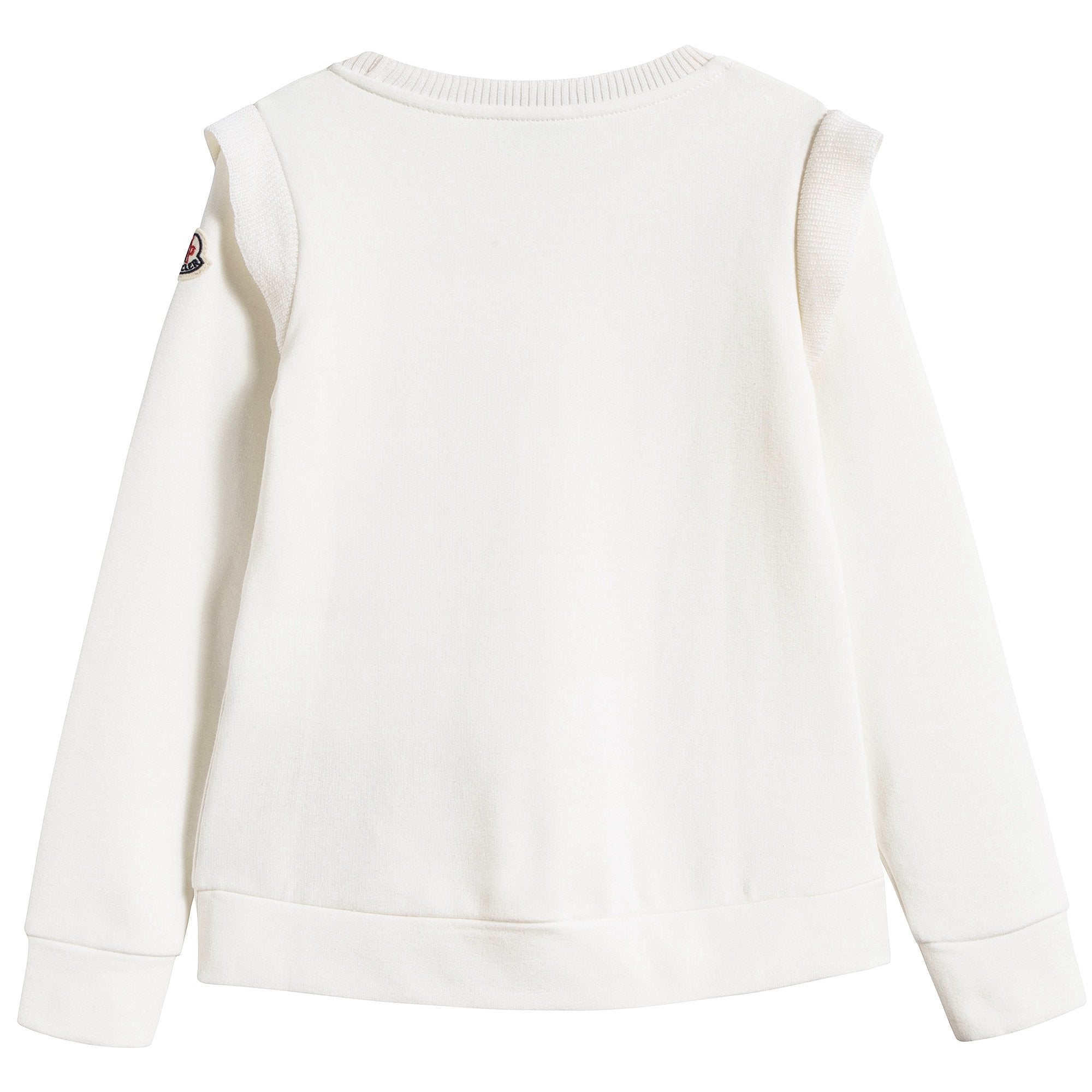 Girls White "MAGLIA GIROCOLLO" Cotton Sweatshirts