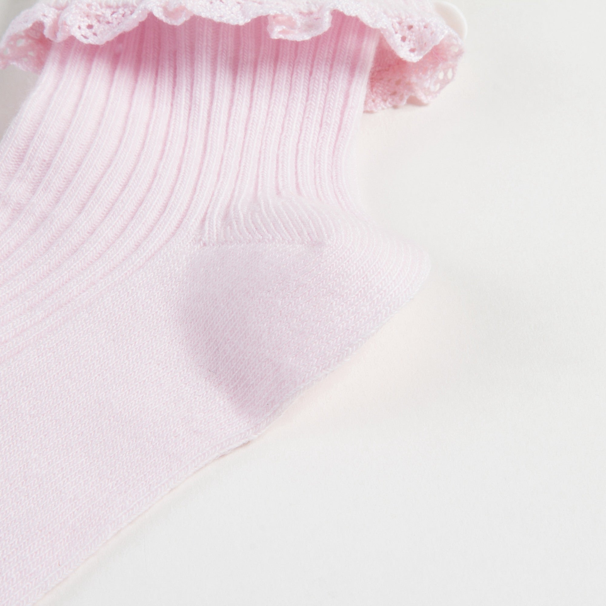 Girls Pale Pink Cotton  Socks