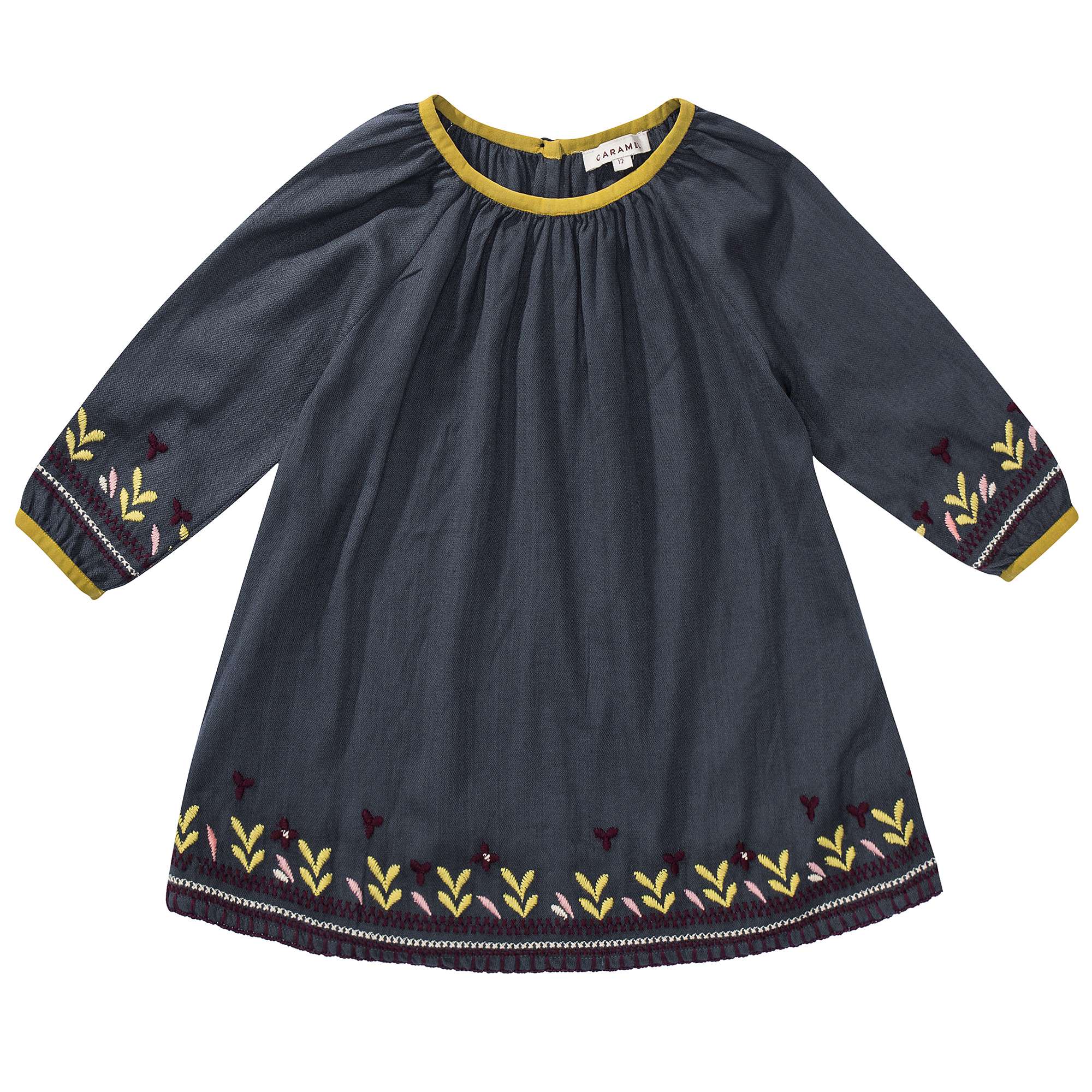 Baby Girls Black Embroidered Dress