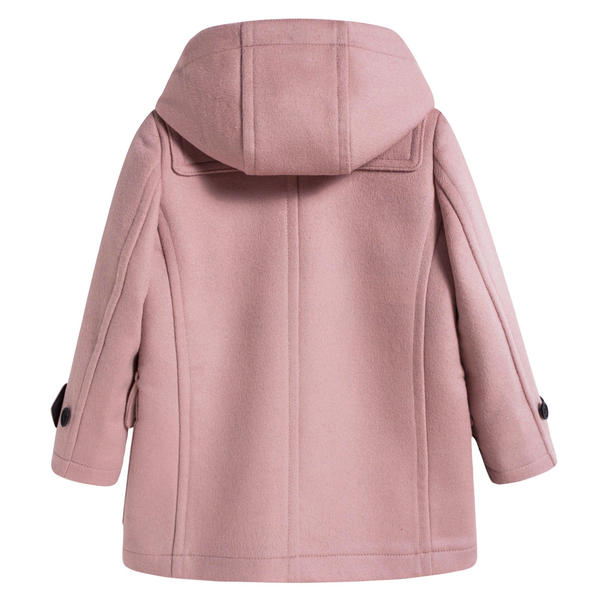 Girls Pale Pink Wool Duffle Coat
