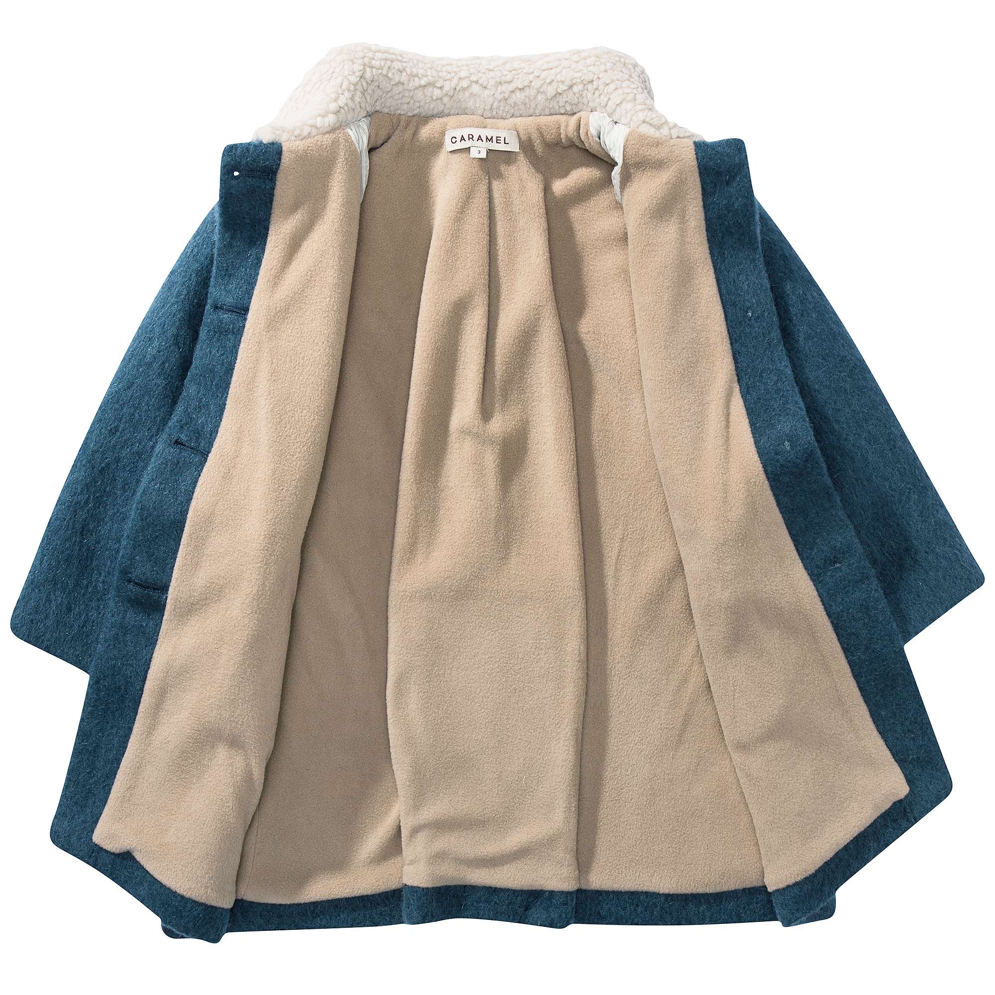 Girls Blue Wool Coat