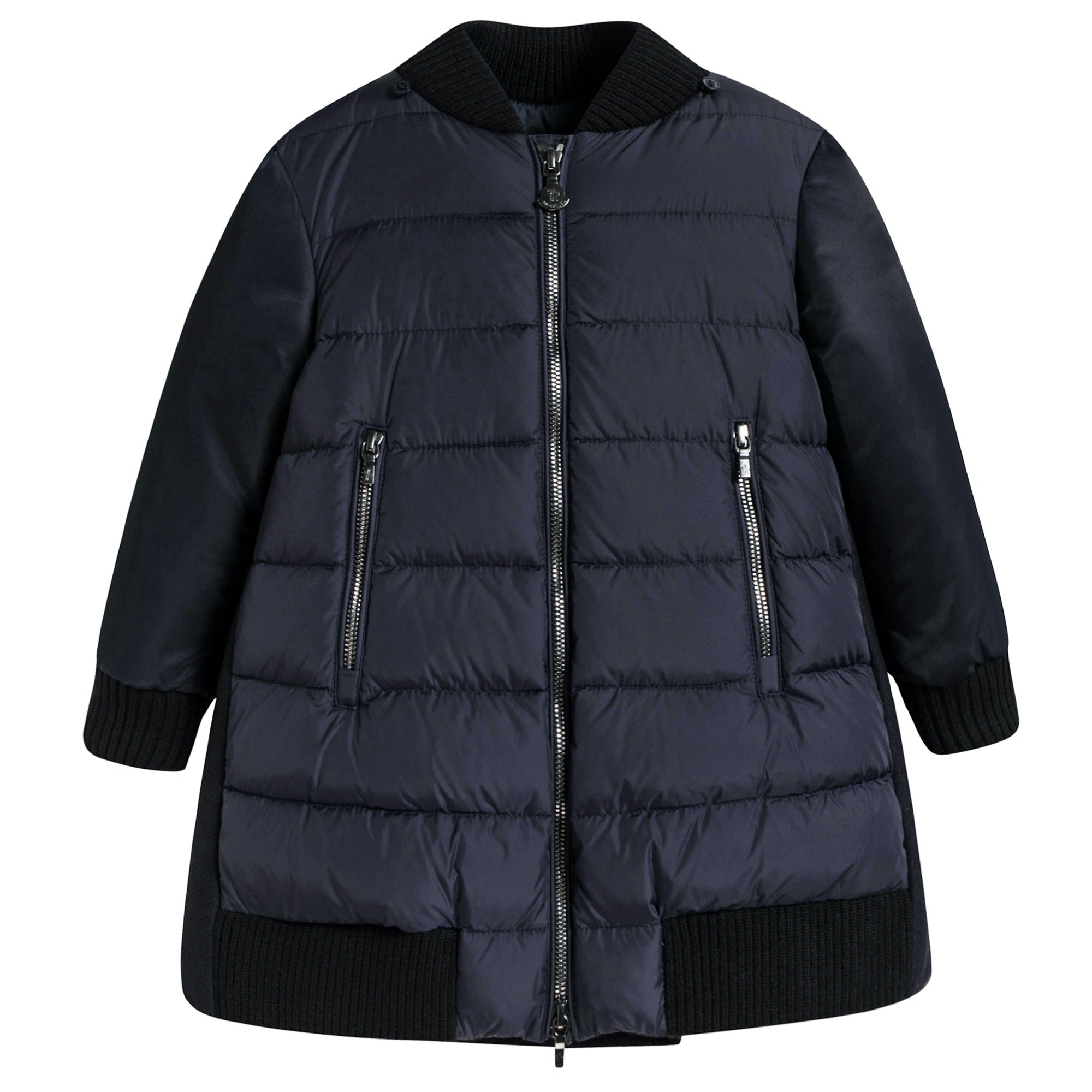 Girls Navy Blue 'Blois' Down Padded Coat