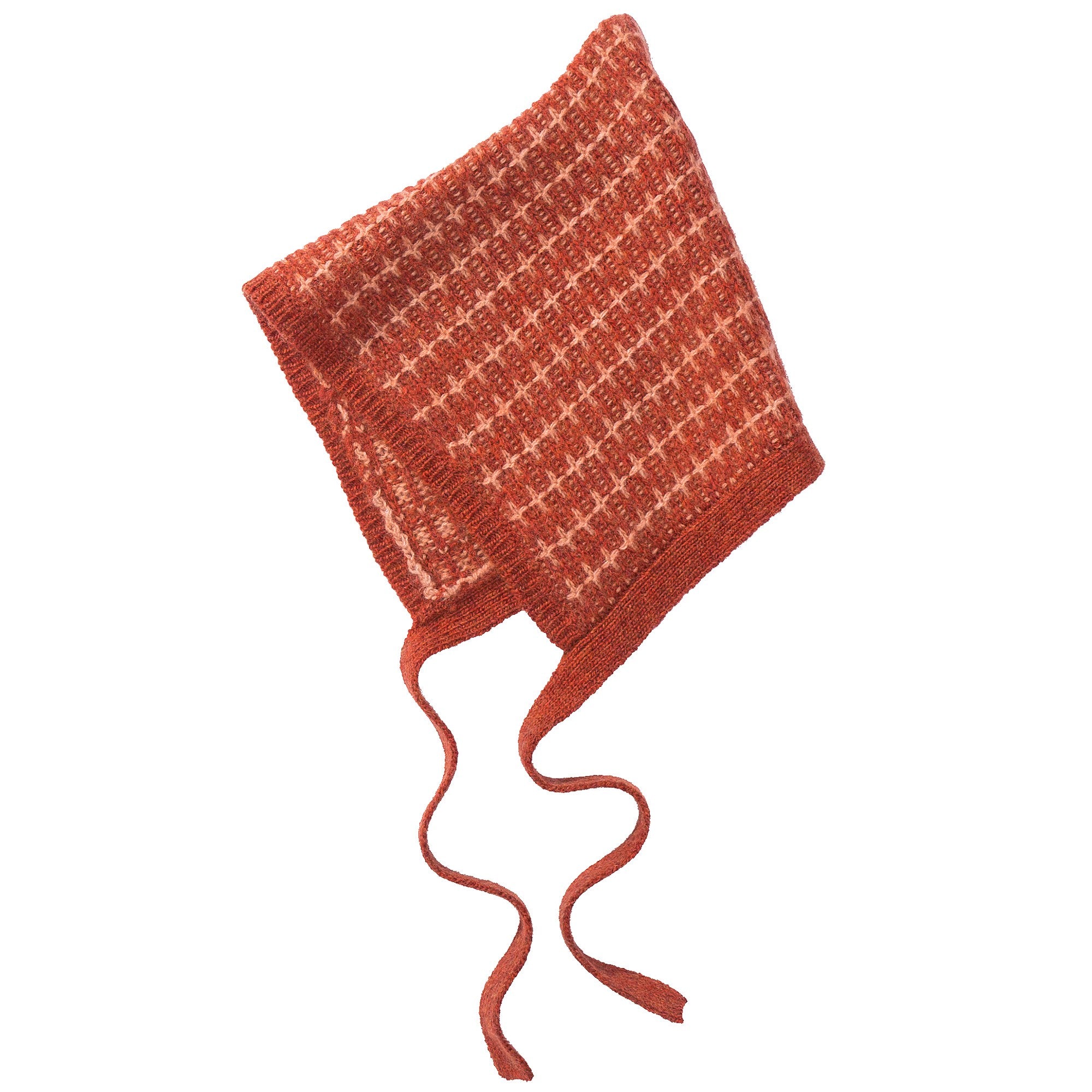 Baby Girls Red & Orange Knitted Hat