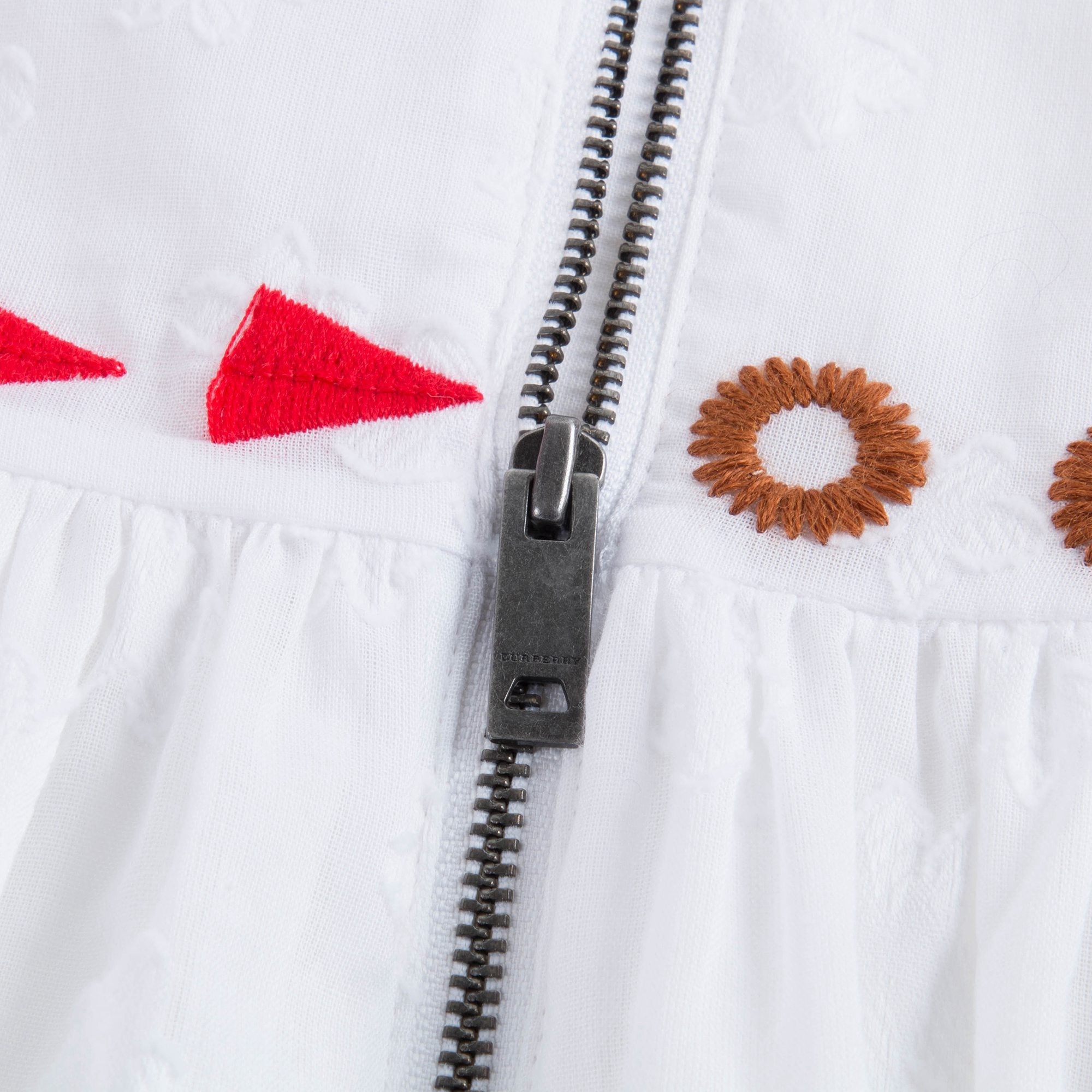 Girls White Cotton Dress