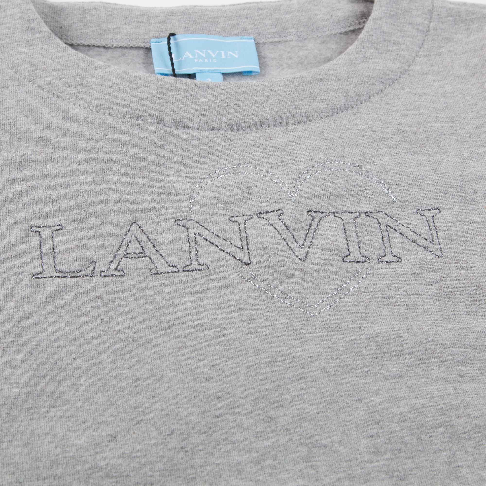 Baby  Grey  Logo  Cotton   Sweater