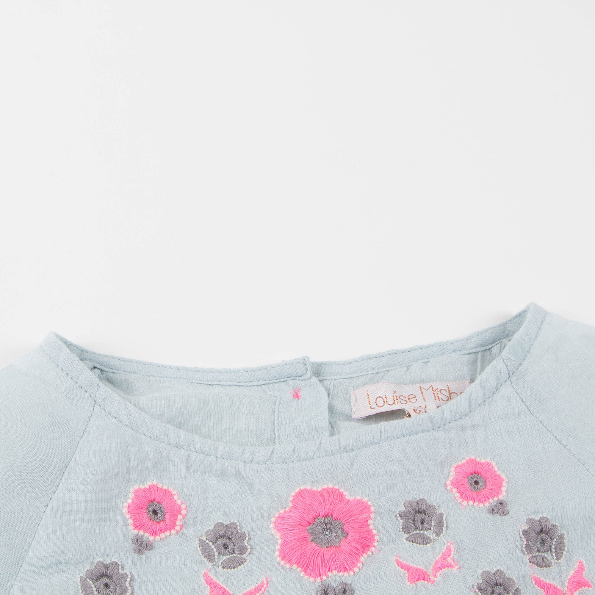 Girls Silver Blue"Sarah" Blouse