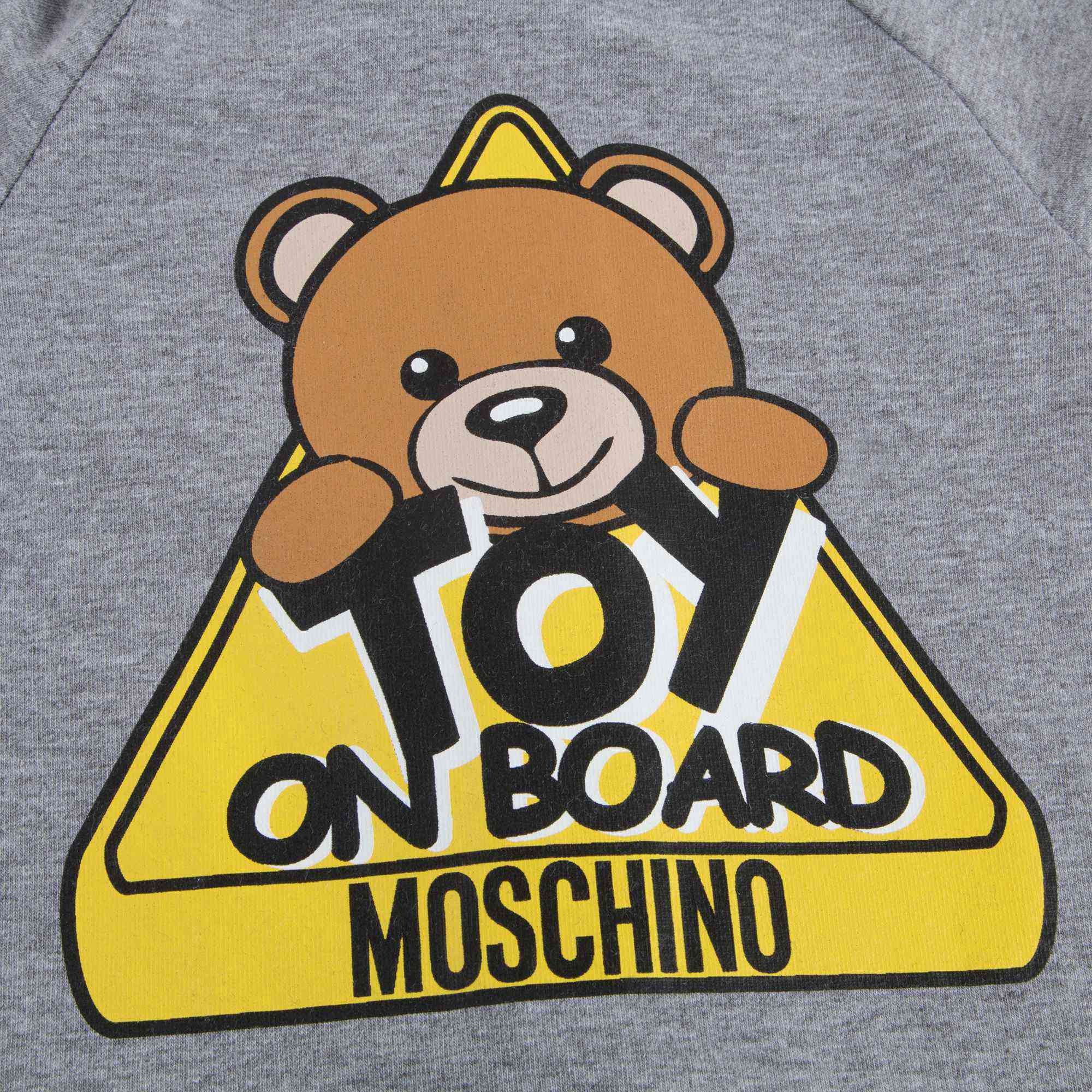 Baby Grey Cotton Toy Babygrow