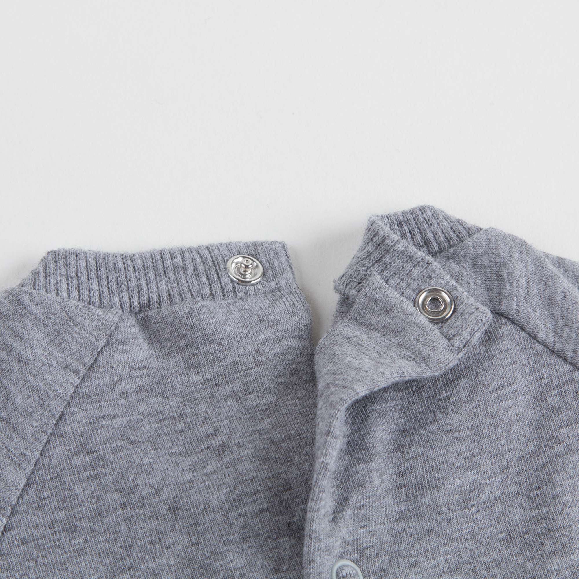 Baby Grey Cotton Toy Babygrow