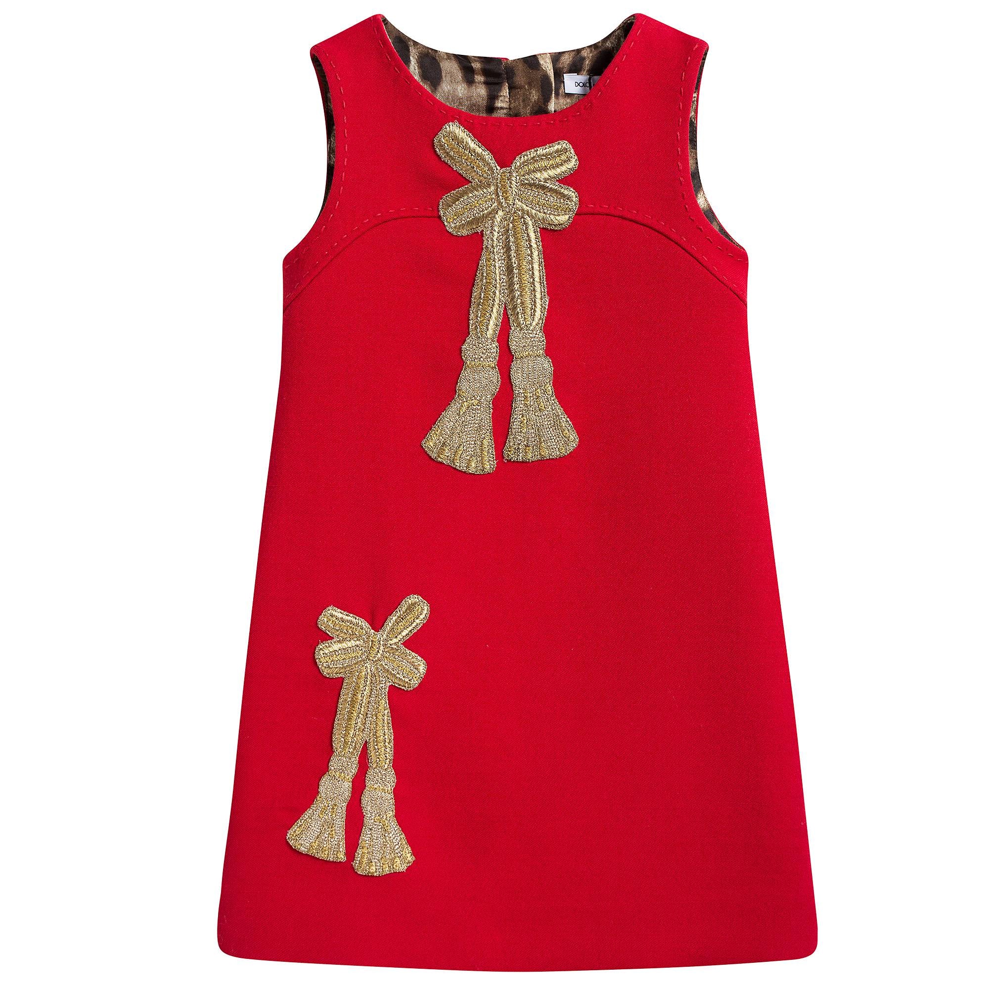 Girls Red Wool Dress