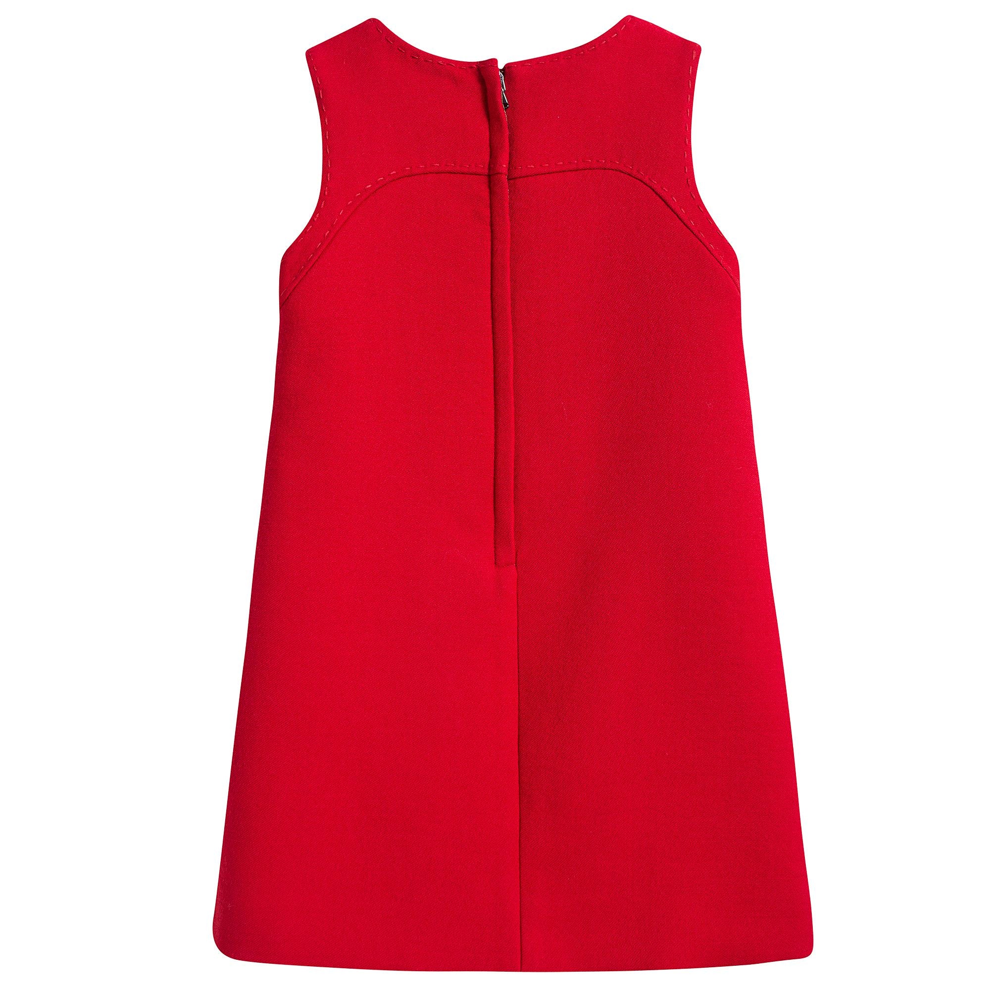 Girls Red Wool Dress