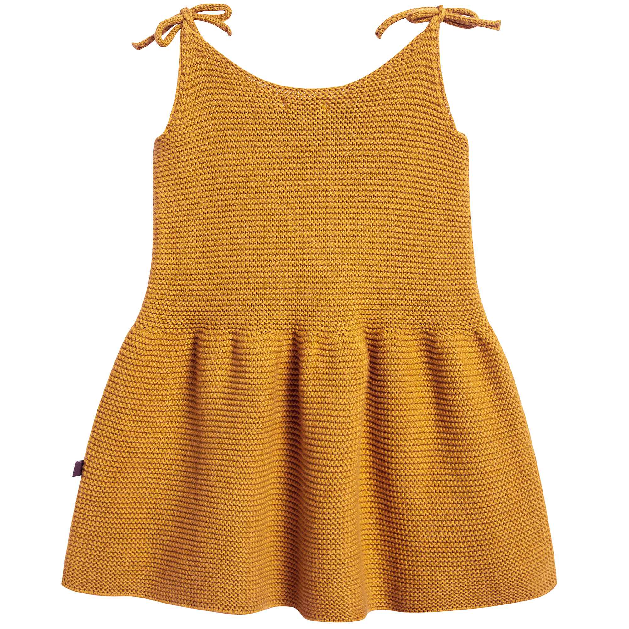 Baby Girls Ochre Cotton Tie Strap Dress