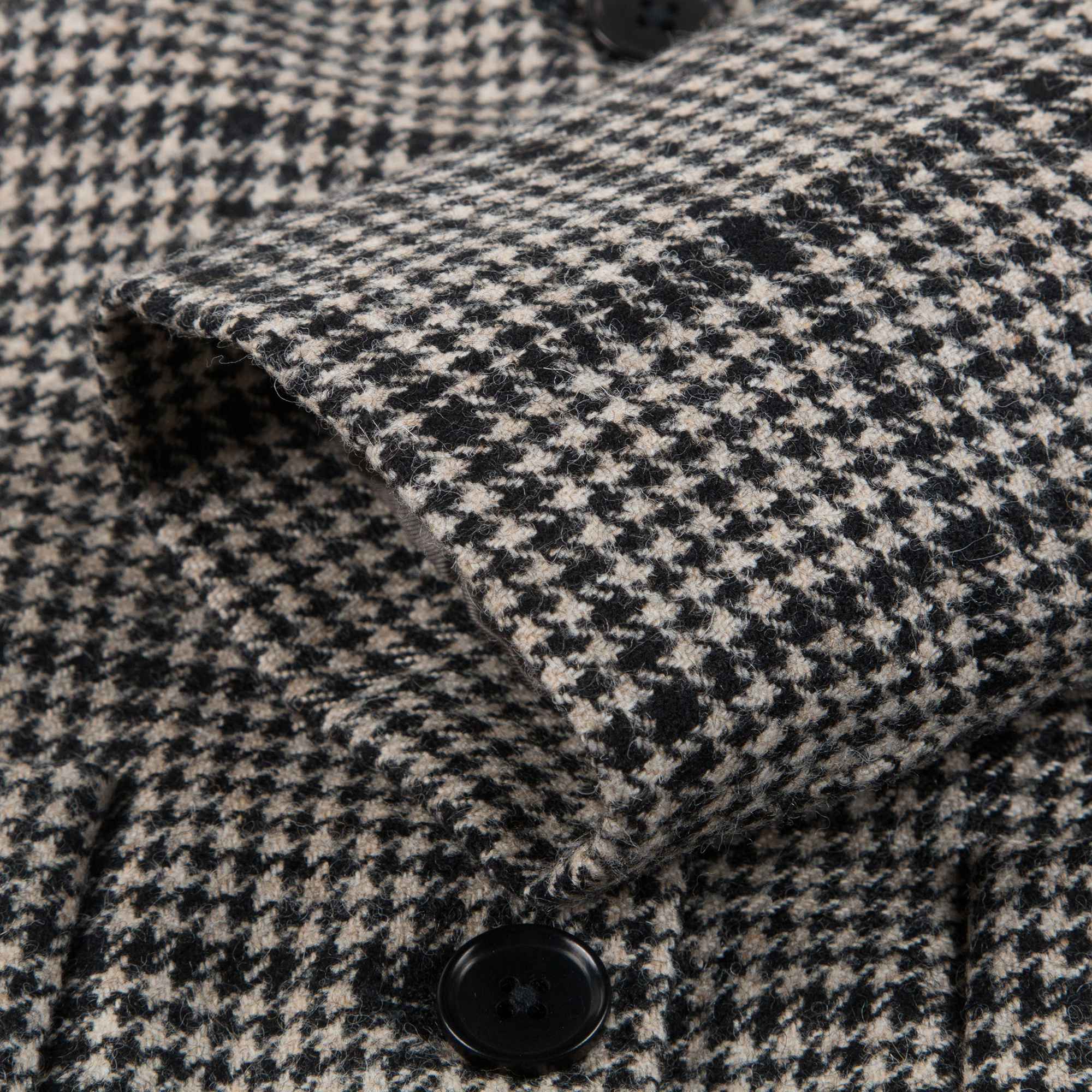 Baby  &  Girls  Black  Houndstooth   Wool  Coat