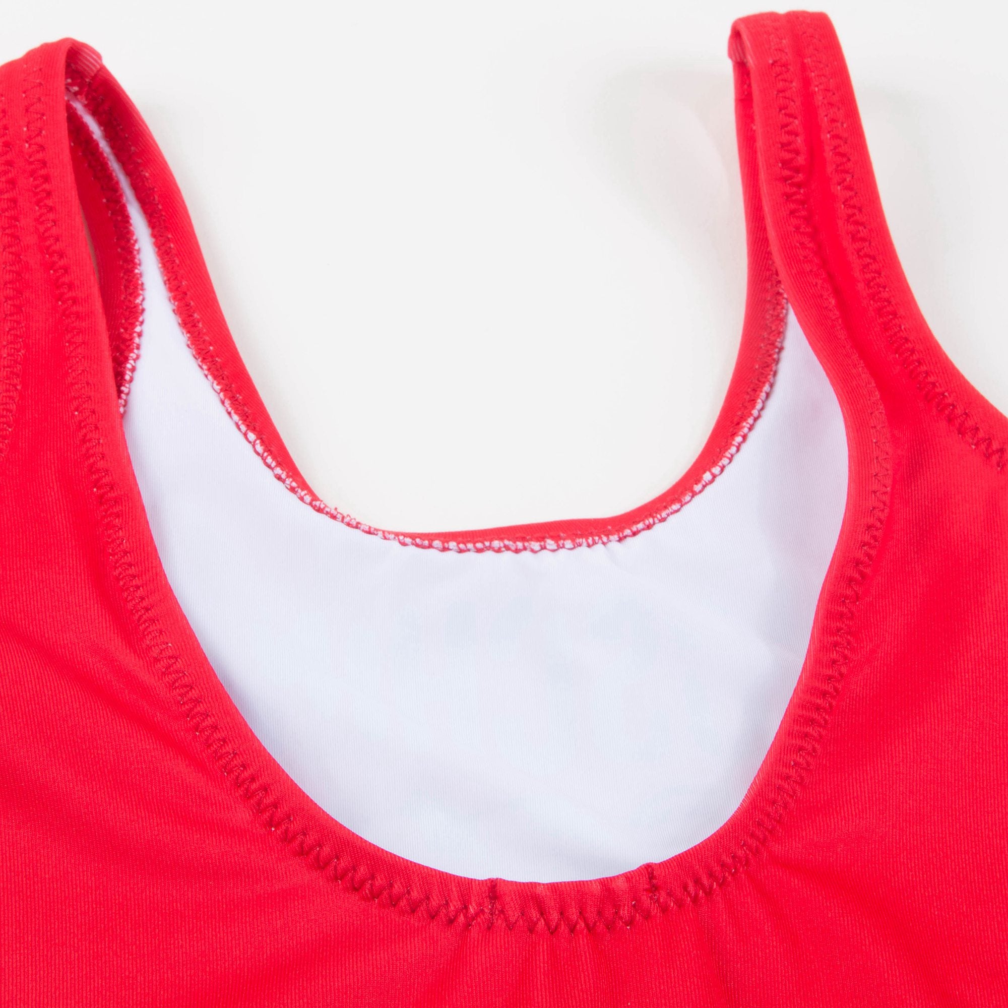 Girls Poppy Red Bathing Suit