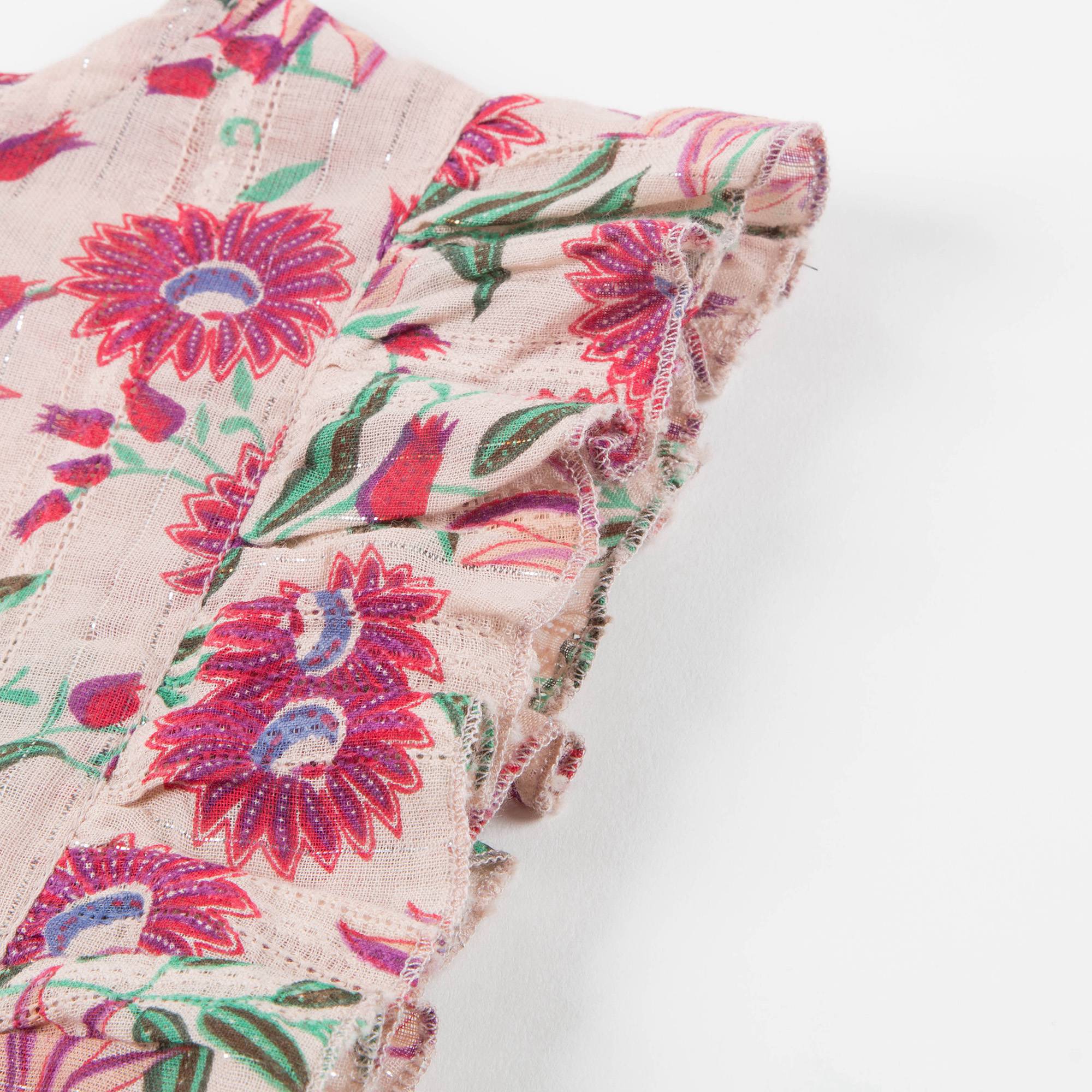 Girls White Flower "Arumai" Top