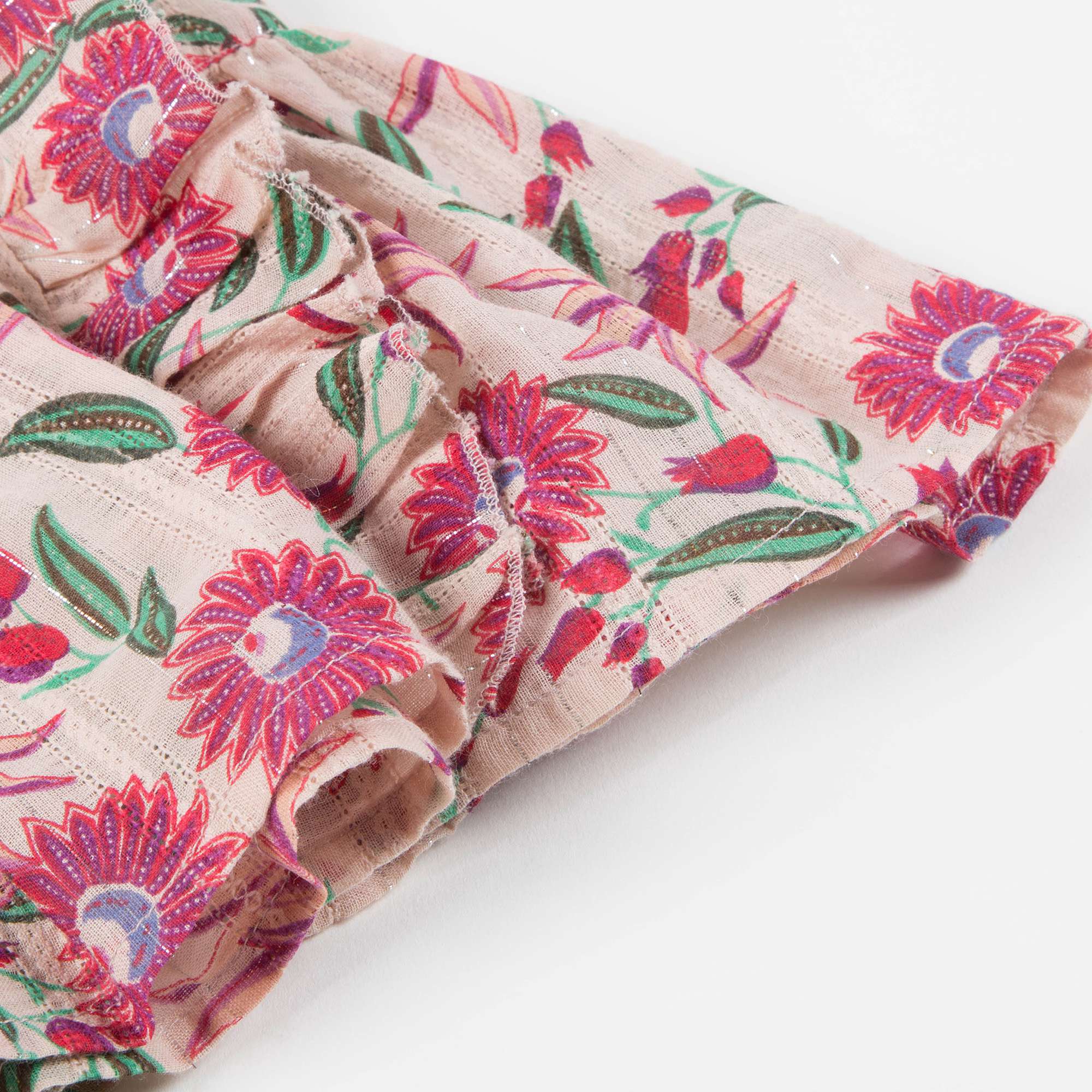 Girls White Flower "Arumai" Top