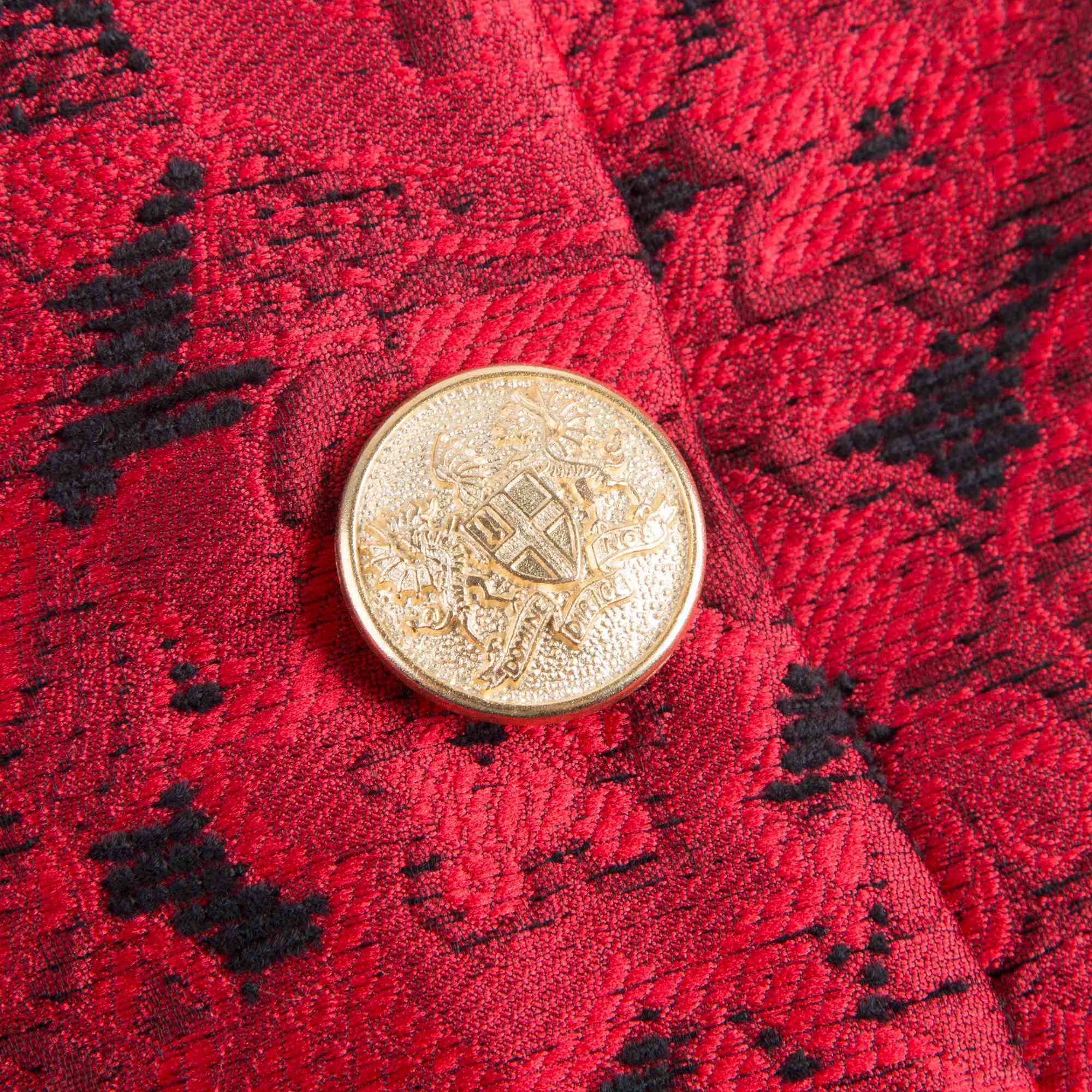 Girls Red Jacquard Skirt