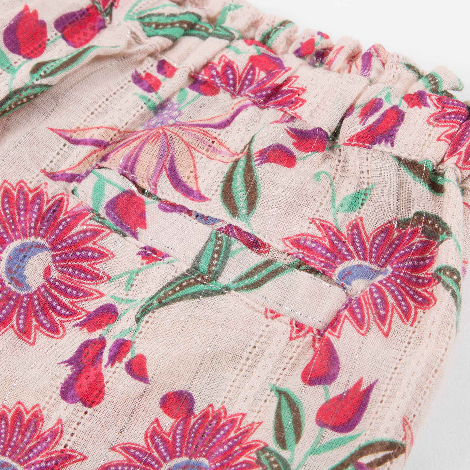Girls White Flower "Twinkle" Pants