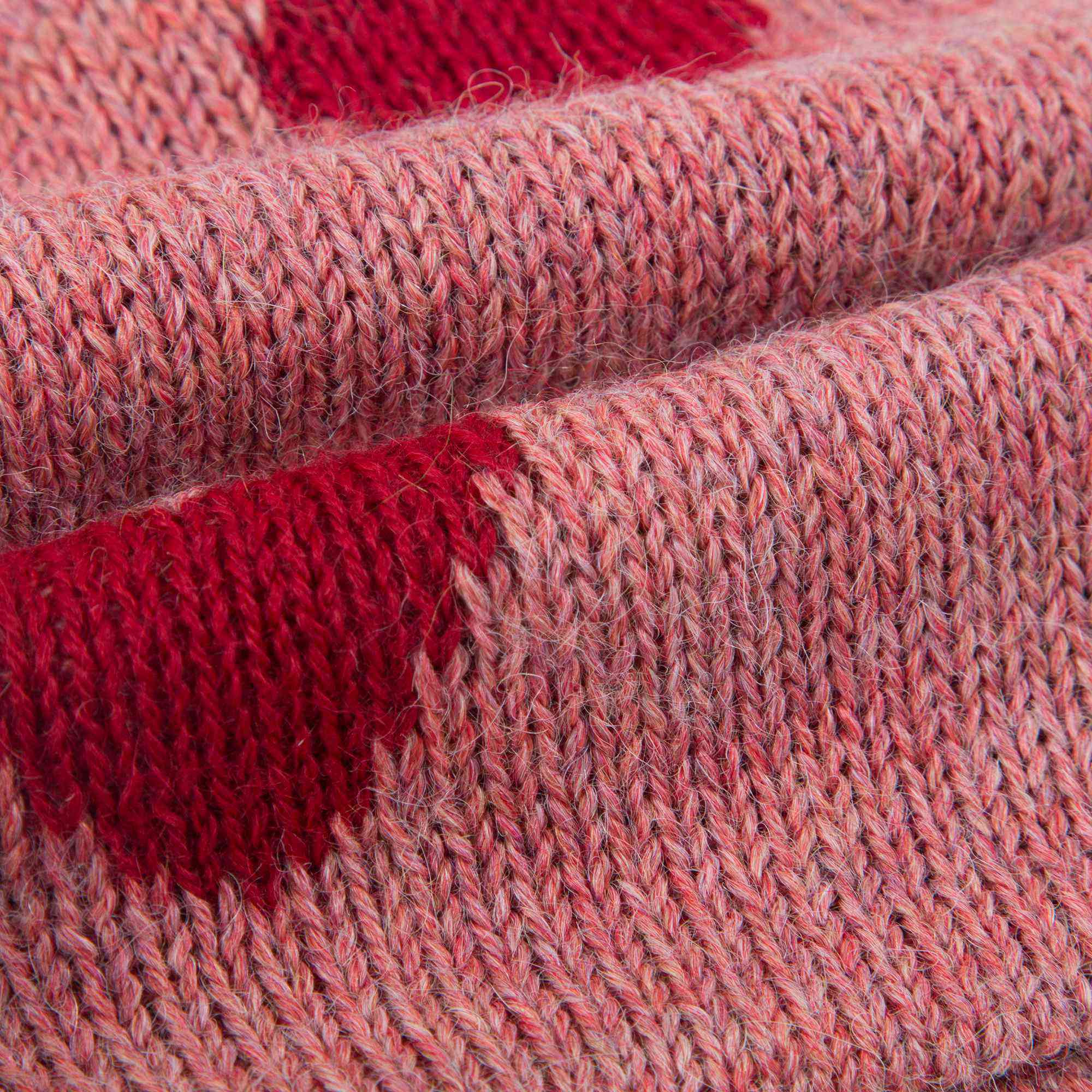 Baby Rose Pink Heart Alpaca Wool Hat