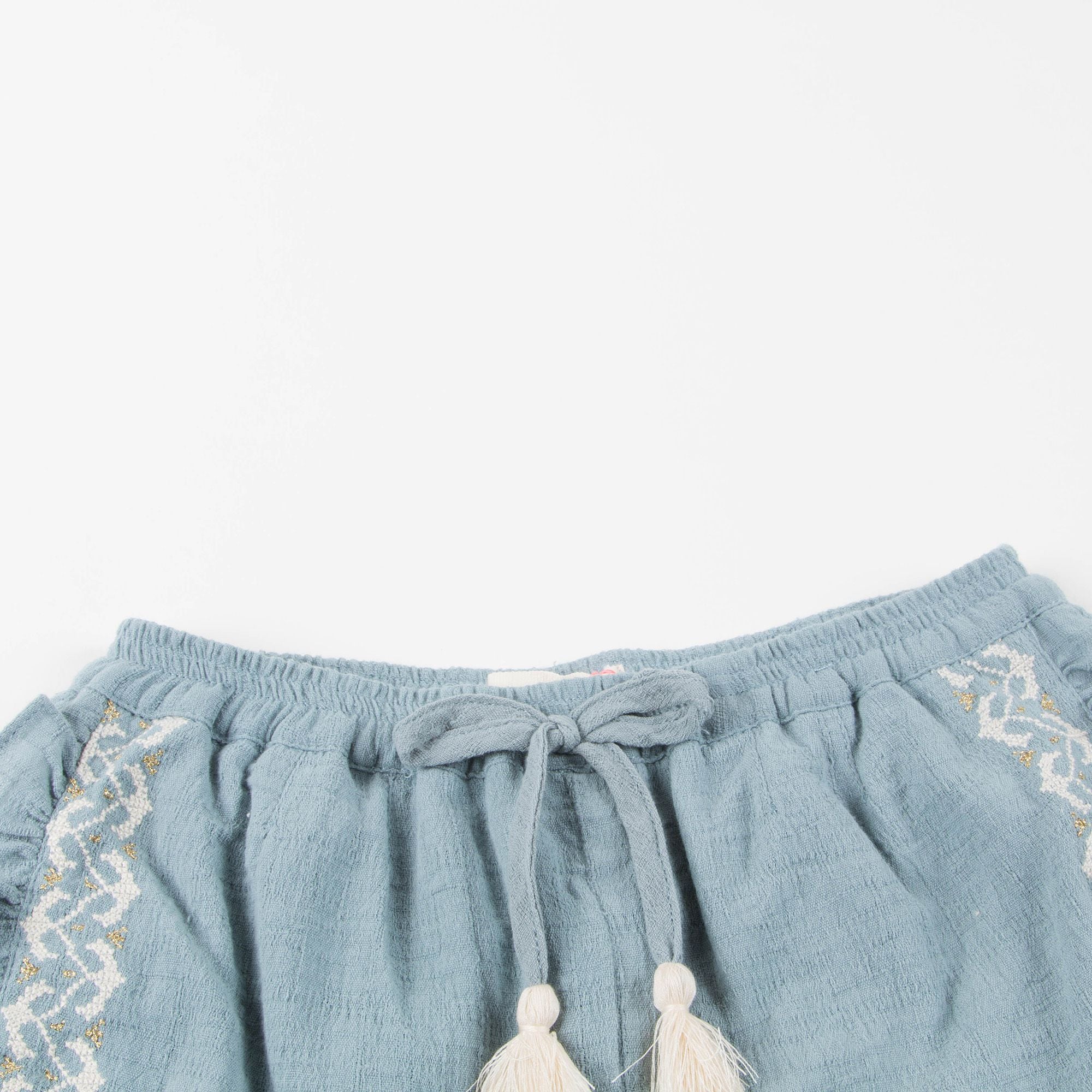Girls Silver Blue "Taroudant" Shorts