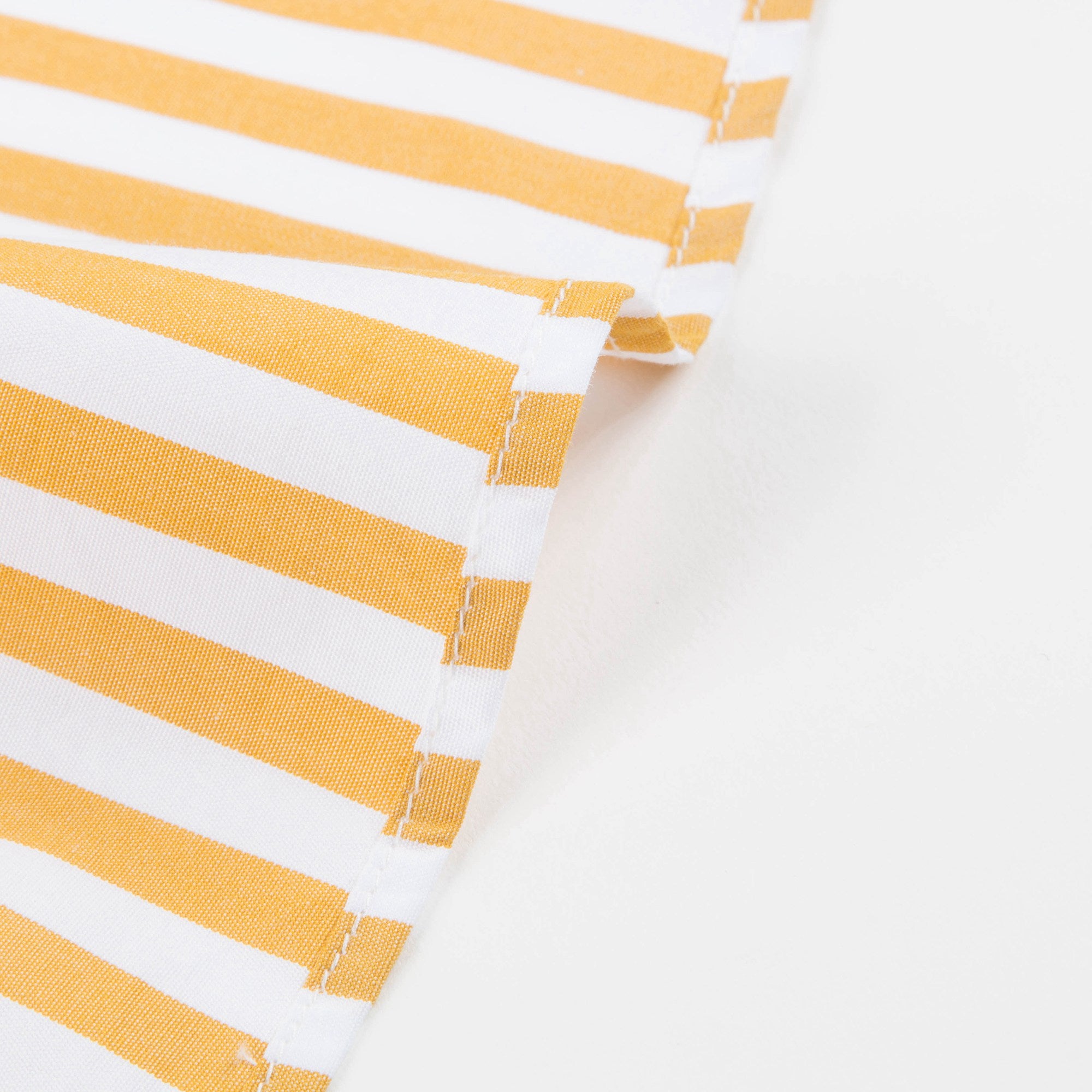 Baby Girls Yellow Stripe Cotton Woven Dress