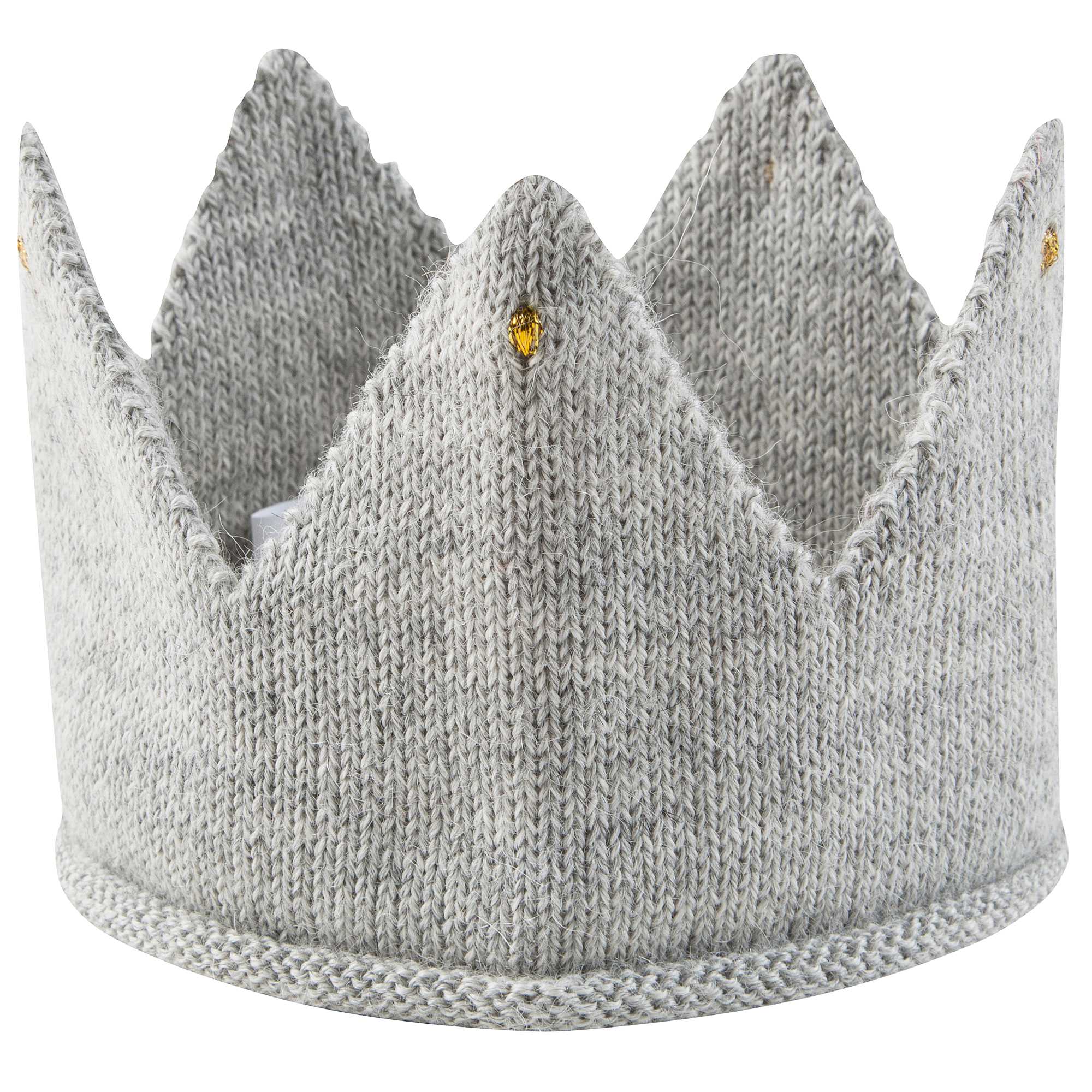 Baby Light Grey Alpaca Wool Crown