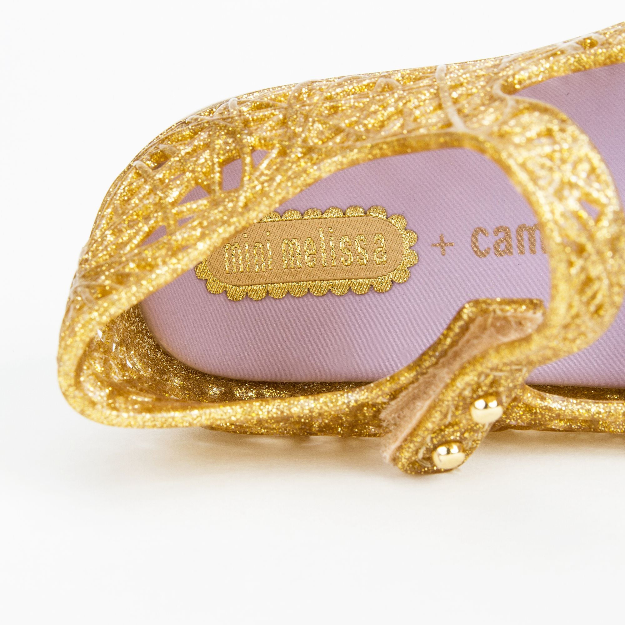 Girls Gold Nest Jelly Shoes