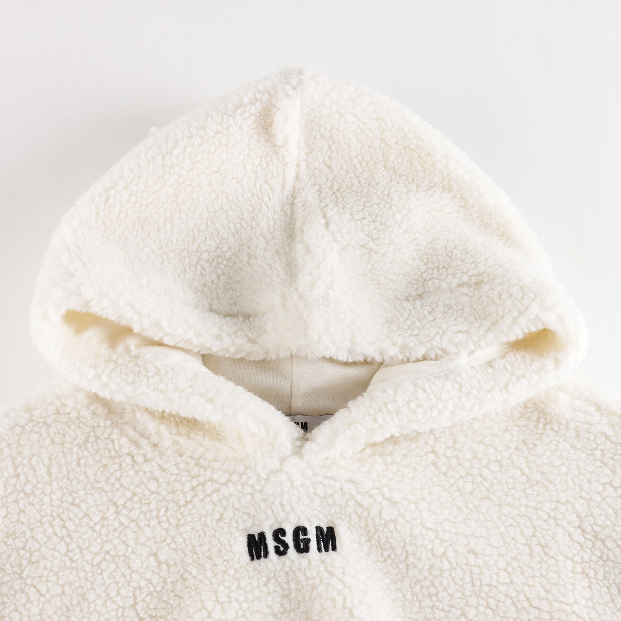 Boys & Girls White Logo Fleece Sweatshirt