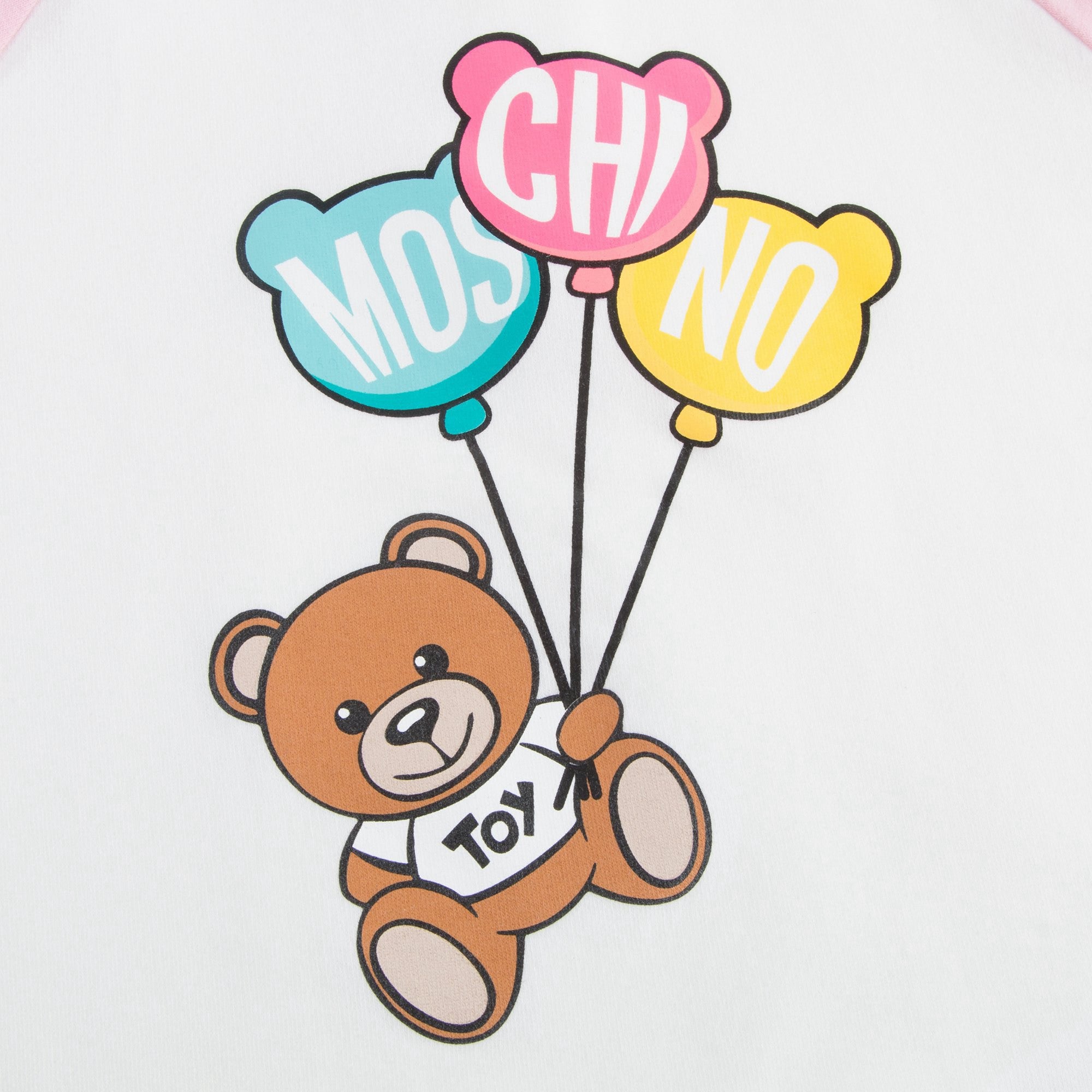 Baby Girls Pink Cotton Teddy Tracksuit