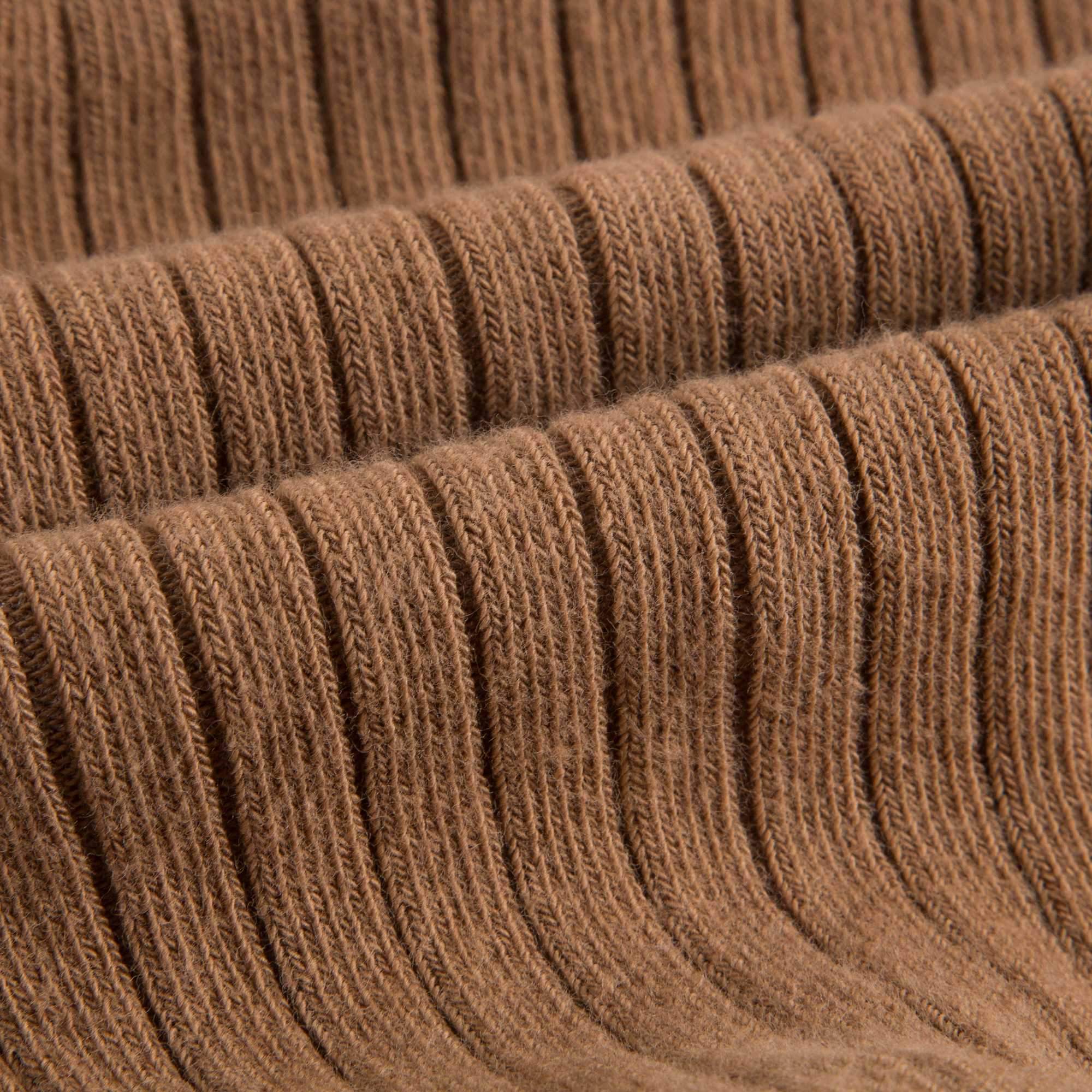 Girls Camel Ribbed Tights