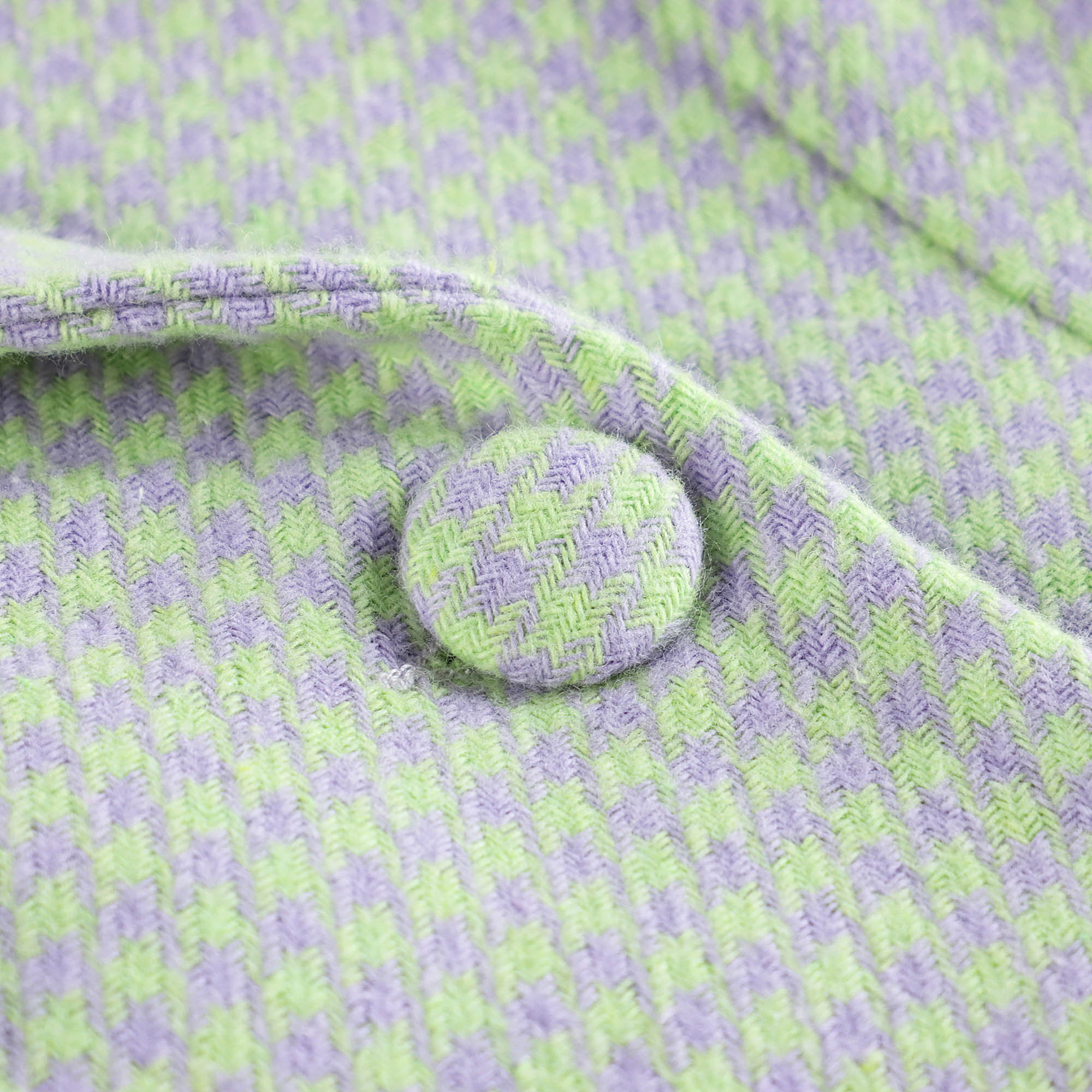 Girls Green Check Suit Coat