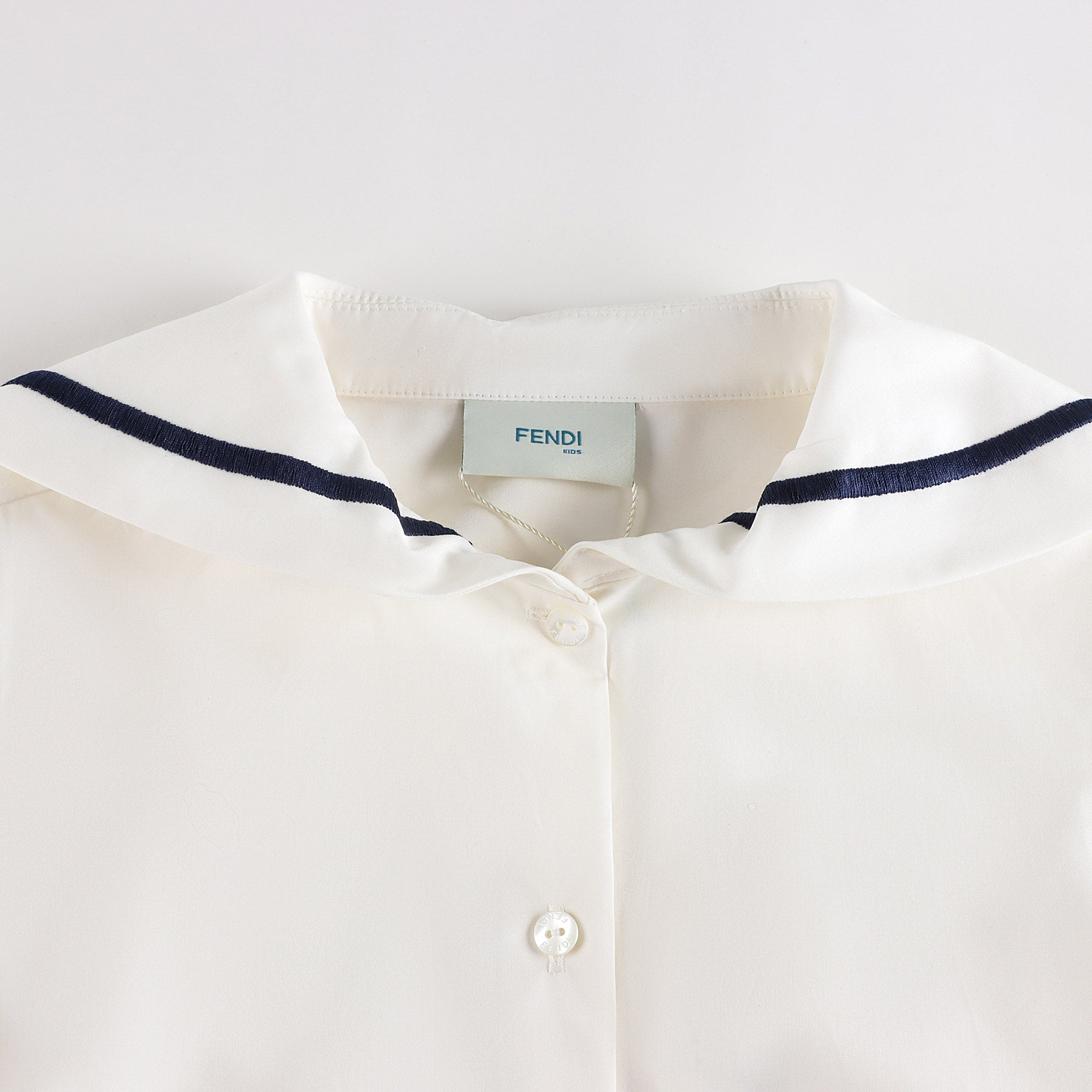 Girls White Cotton Shirt