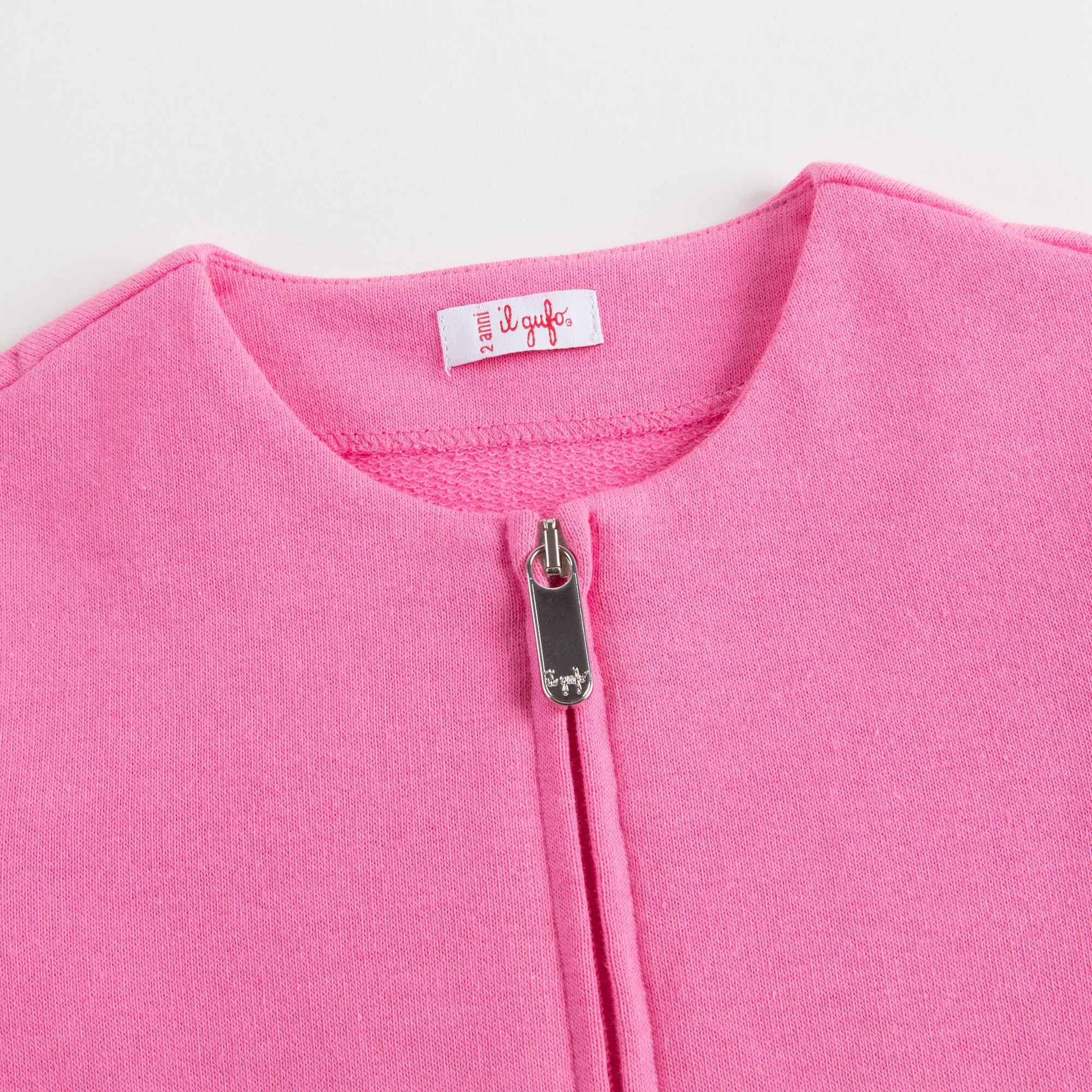 Girls Dark Pink Jersey Jacket