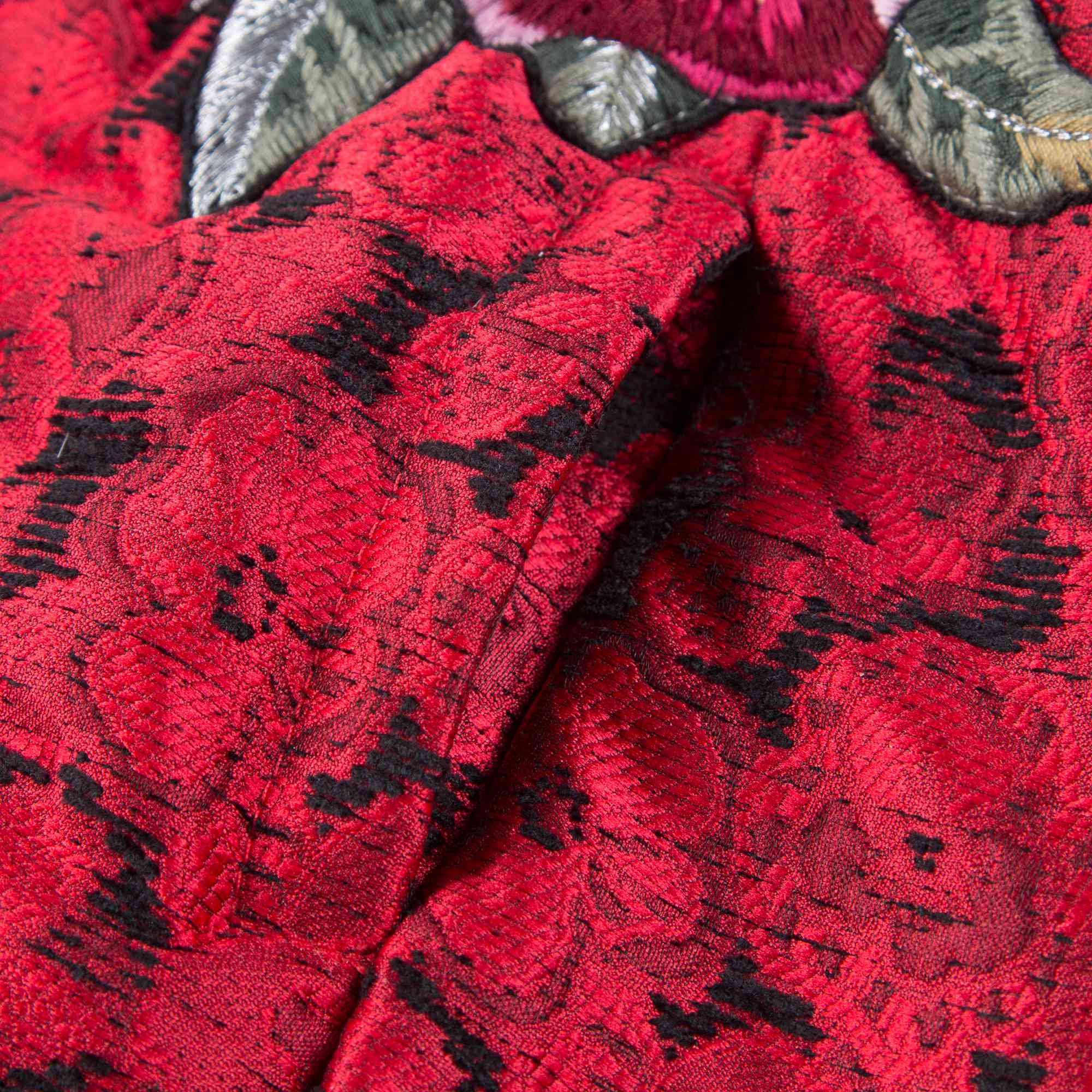 Girls  Red  &  Black  fur collar   Coat