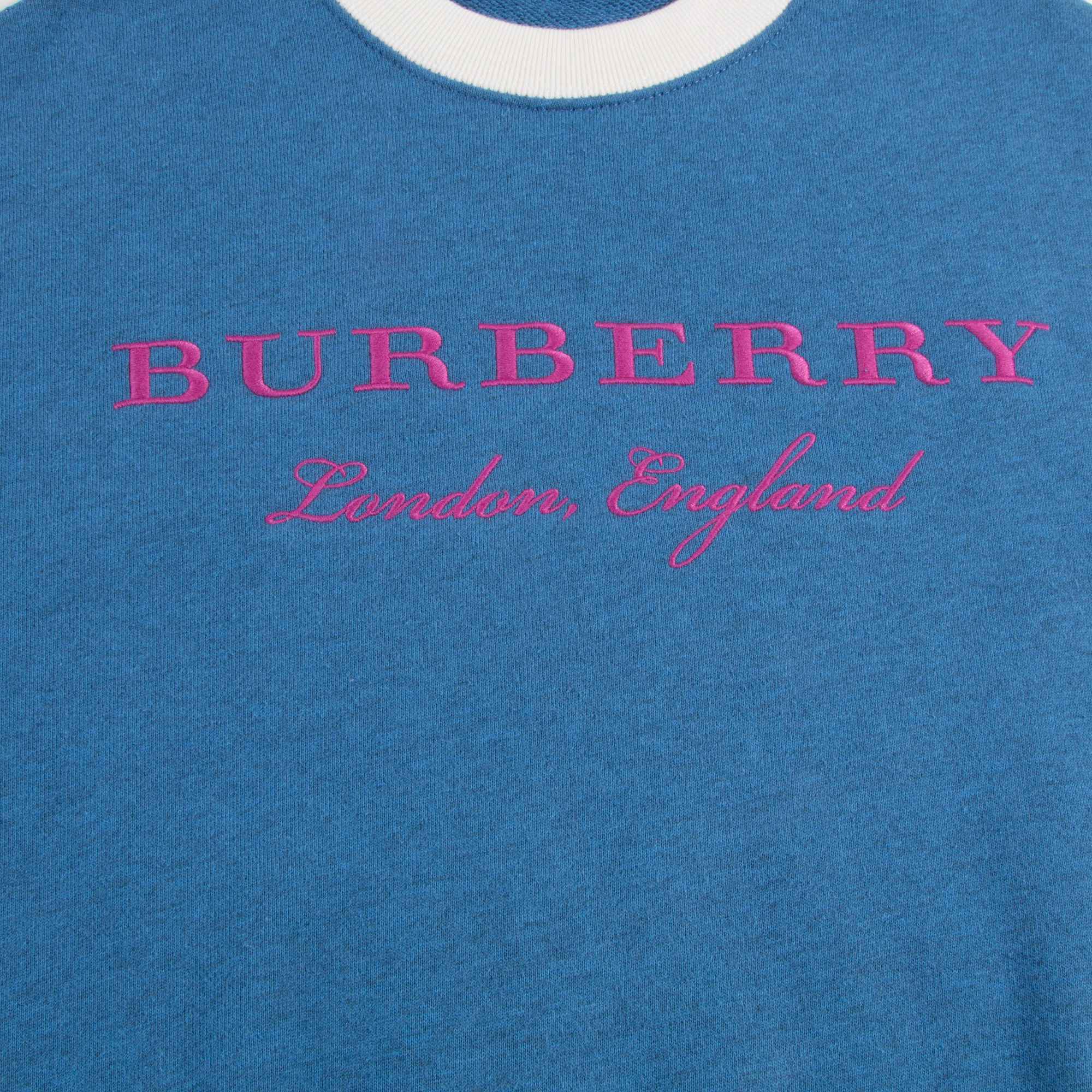 Girls Hydrangea Blue Cotton Sweatshirt