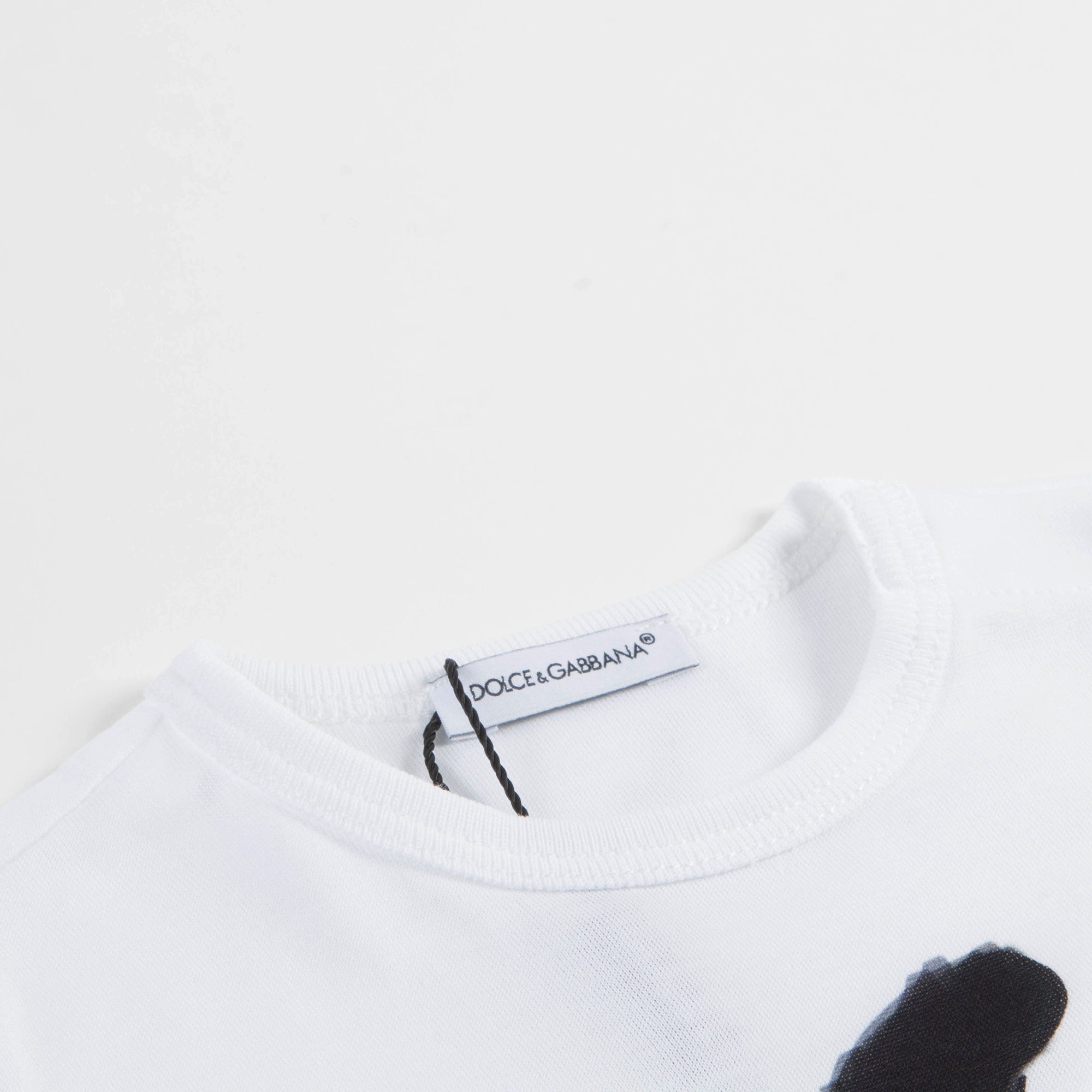 Baby White "Dog" Cotton T-shirt