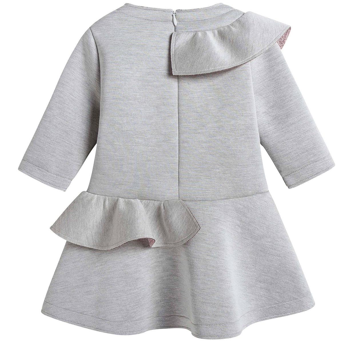 Girls White Modal Ruffle Trims Dress - CÉMAROSE | Children's Fashion Store - 4