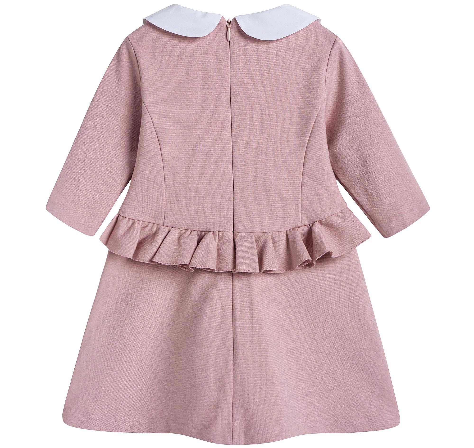 Girls Light Pink Woven Ruffled Waisted Dress - CÉMAROSE | Children's Fashion Store - 2