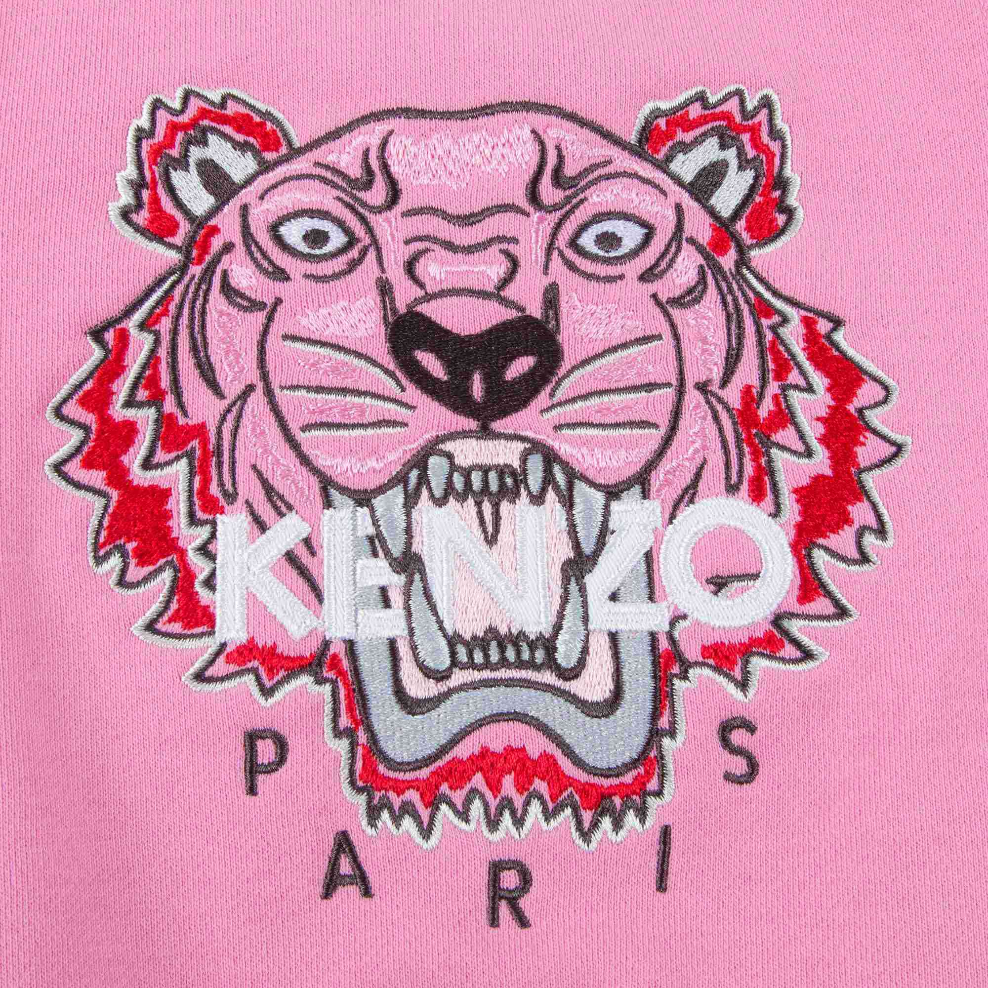 Girls Rose Pink Tiger Printed Sweatshirt