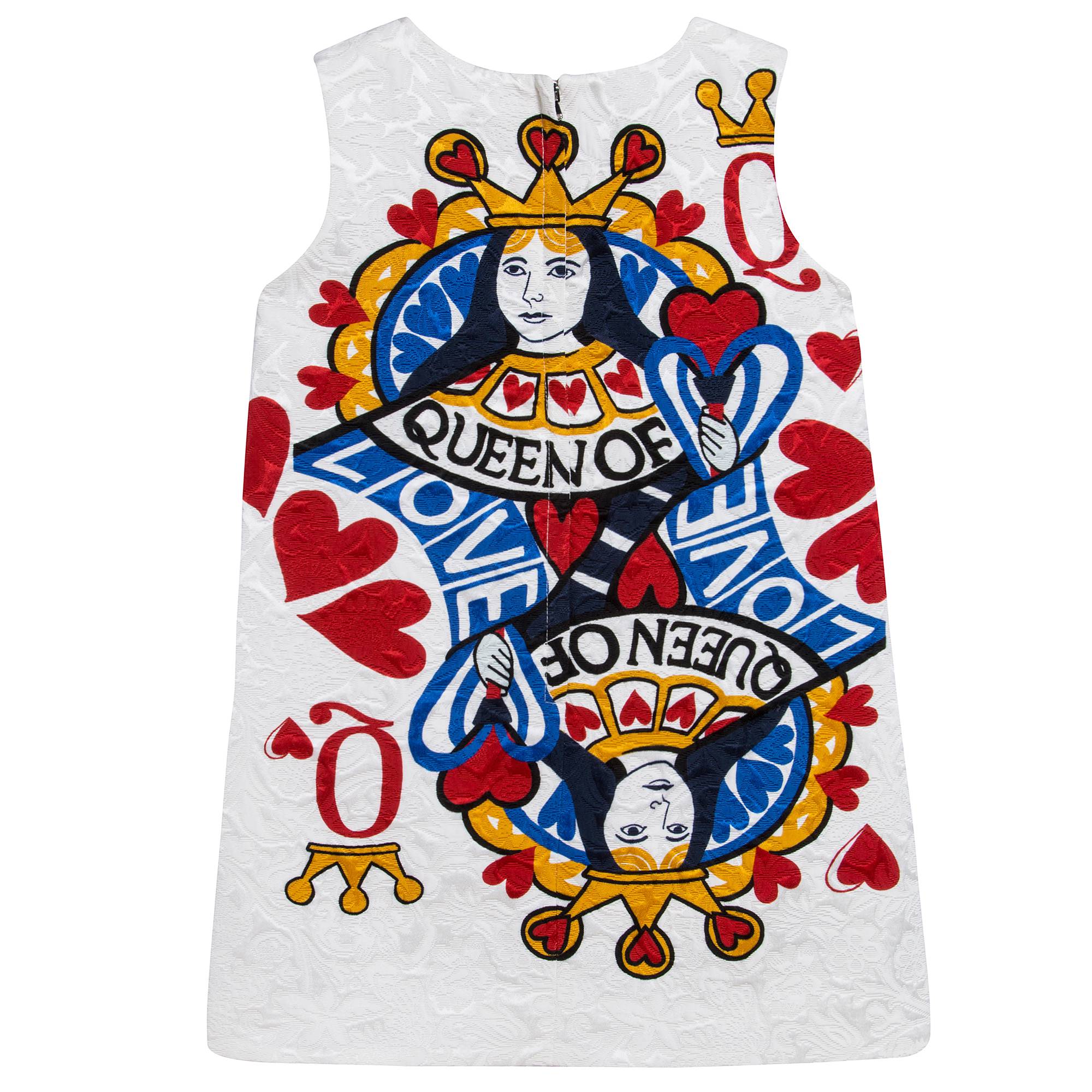 Girls Ivory 'Queen Of Hearts' Dress