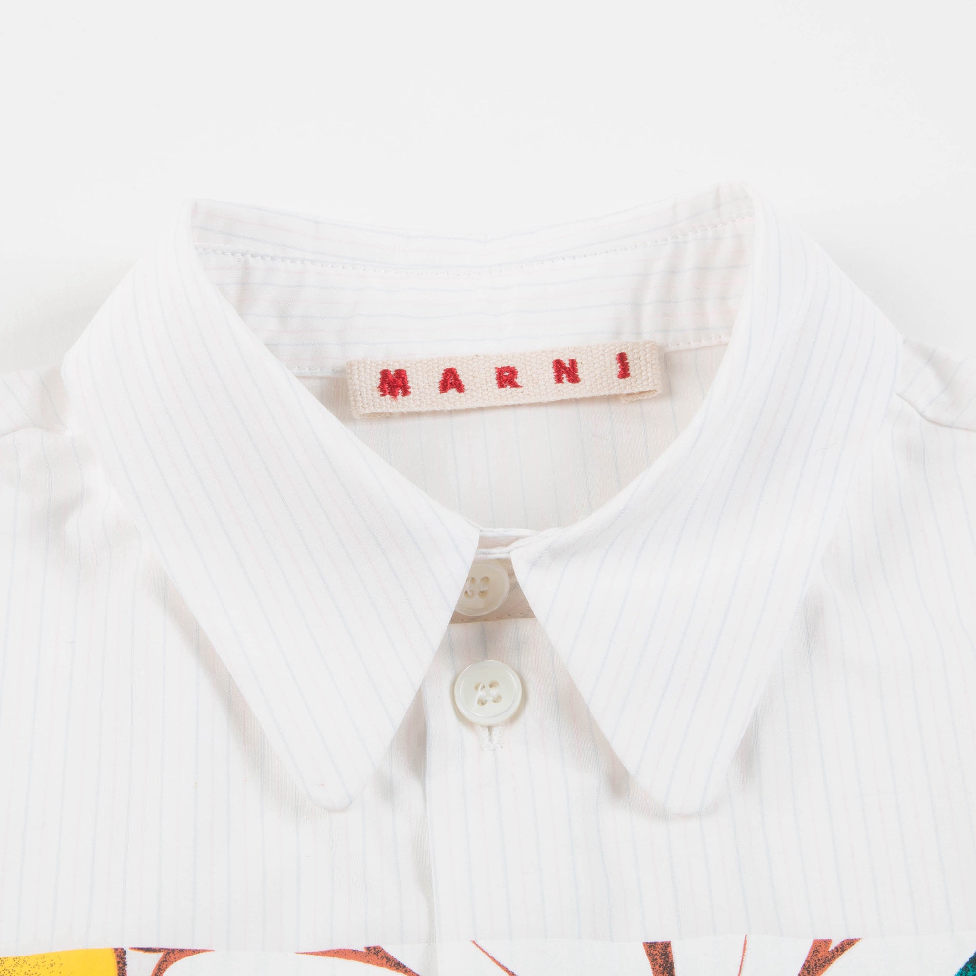 Girls White Printed Cotton T-shirt