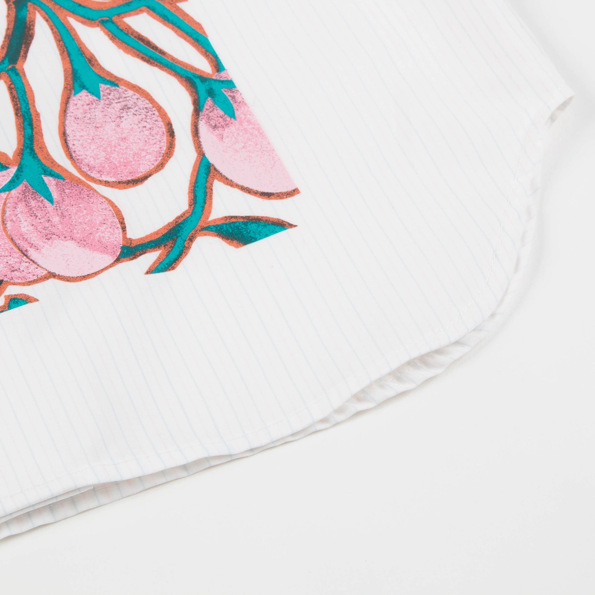 Girls White Printed Cotton T-shirt