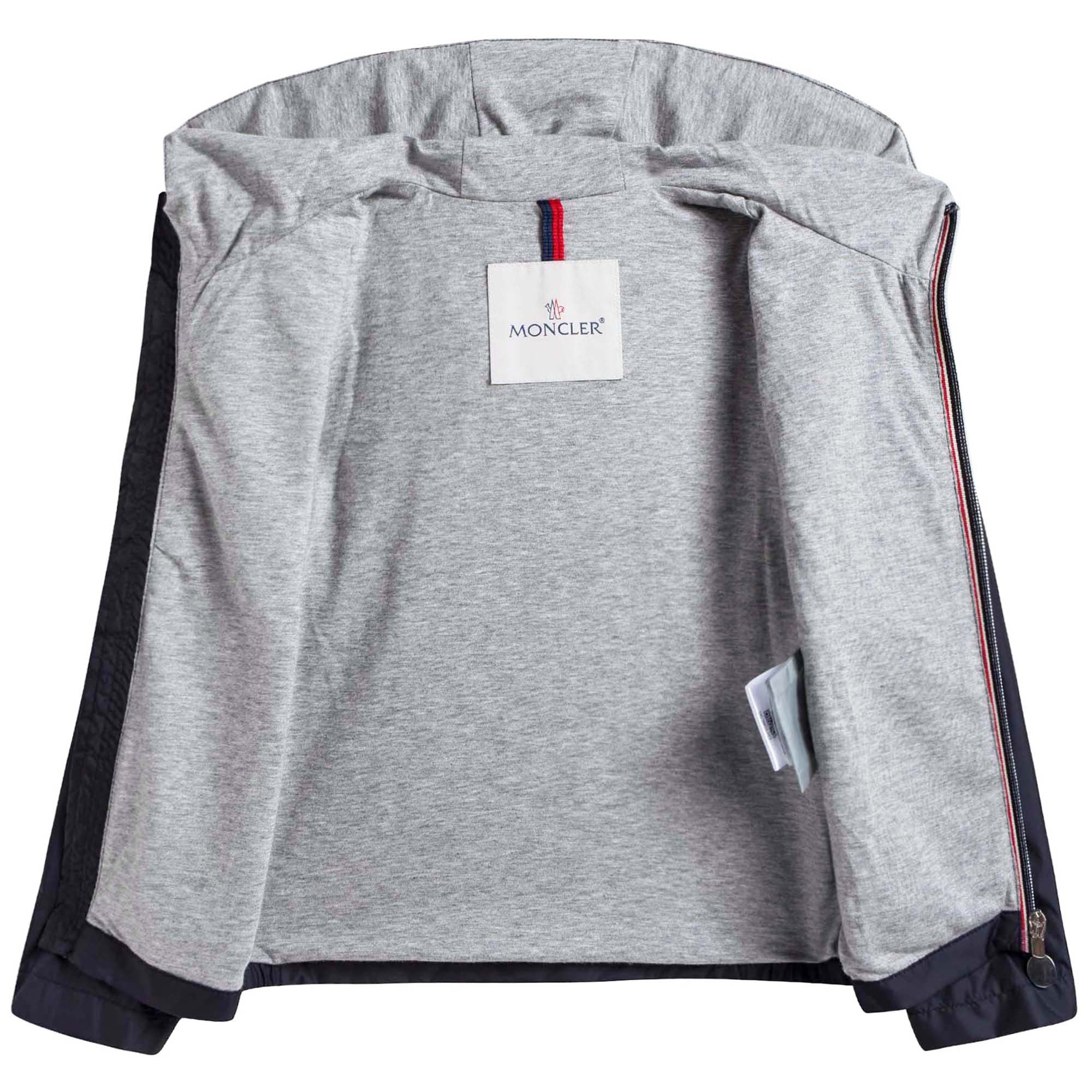 Boys Navy Blue Hooded 'Urville' Zip-Up Tops