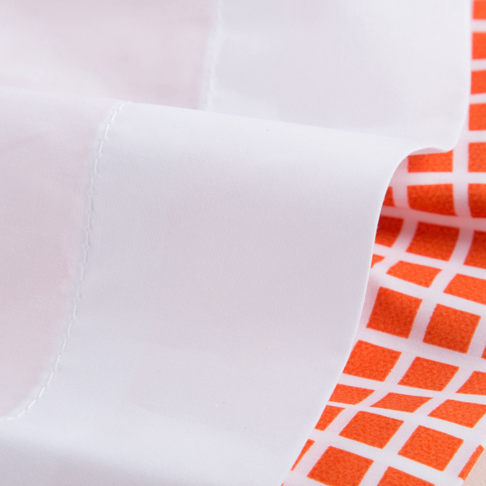 Girls Orange Checked Cotton Skirt