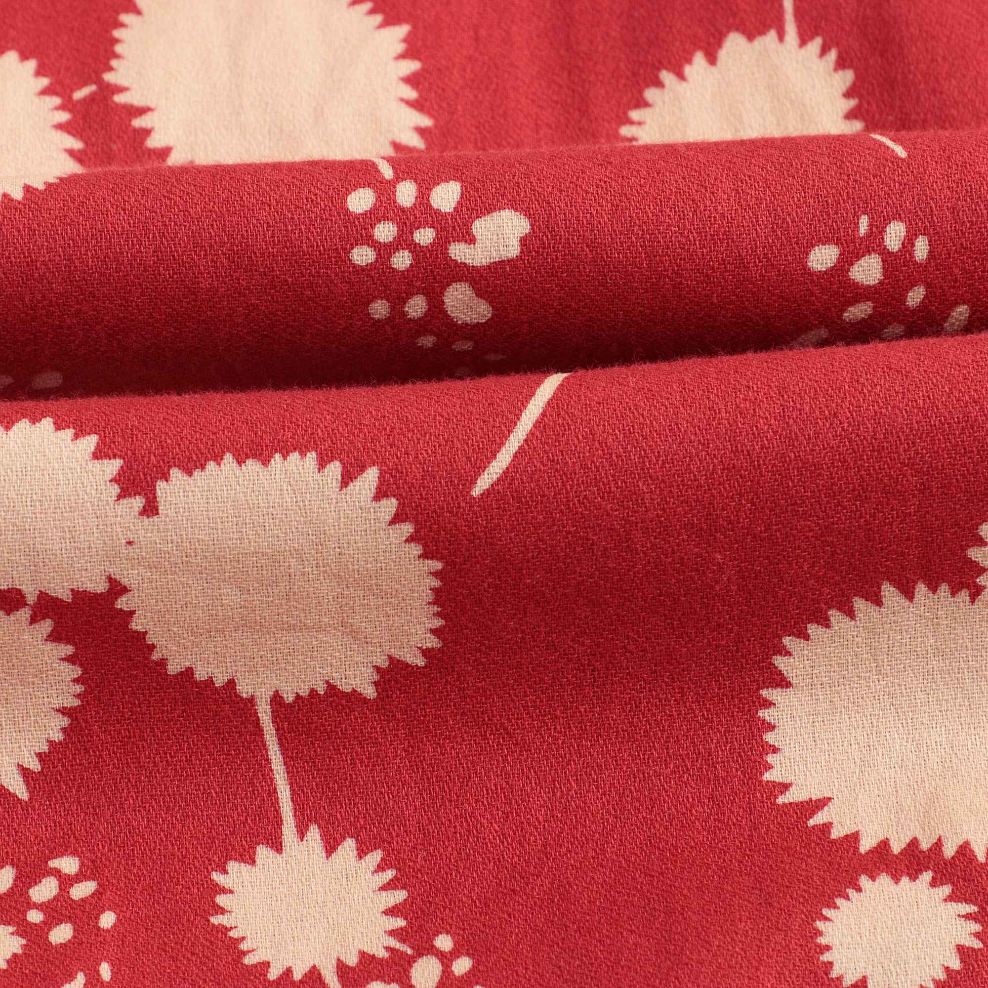女童红色印花连衣裙