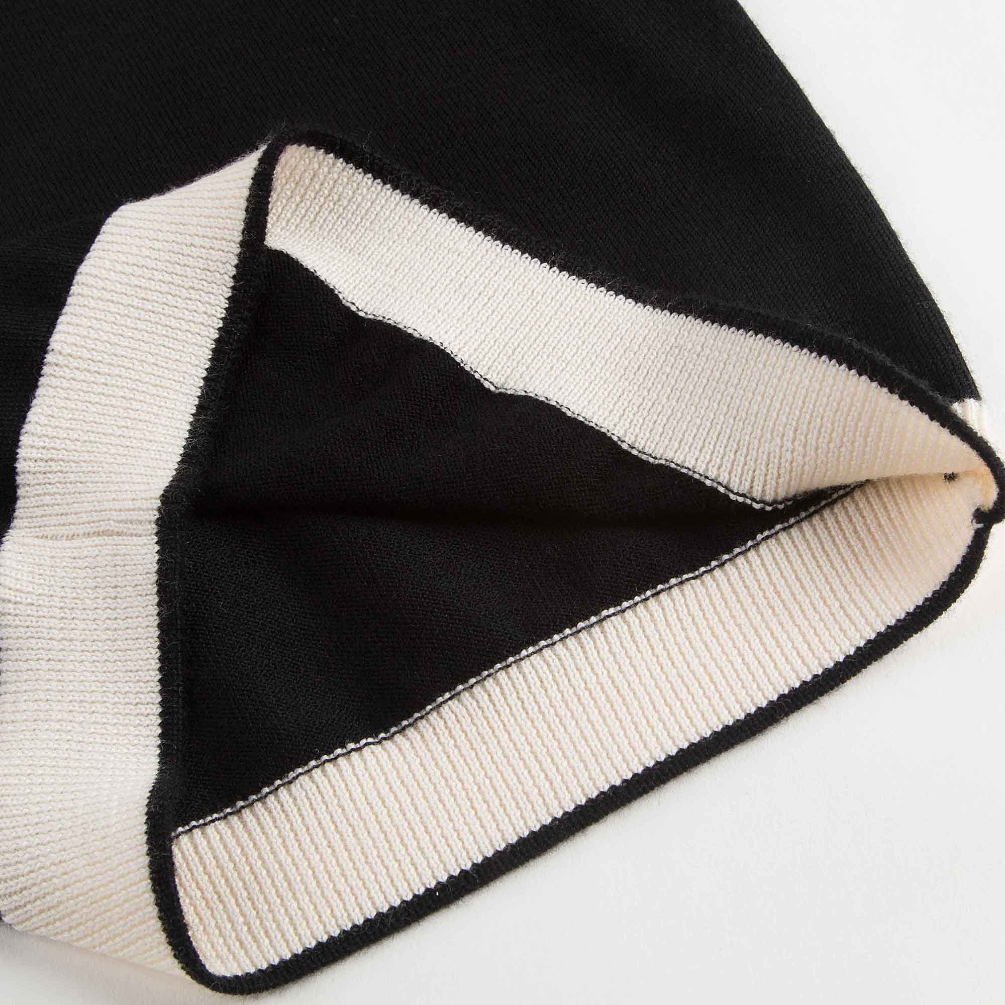 Girls Black & White Wool Sweater - CÉMAROSE | Children's Fashion Store - 5