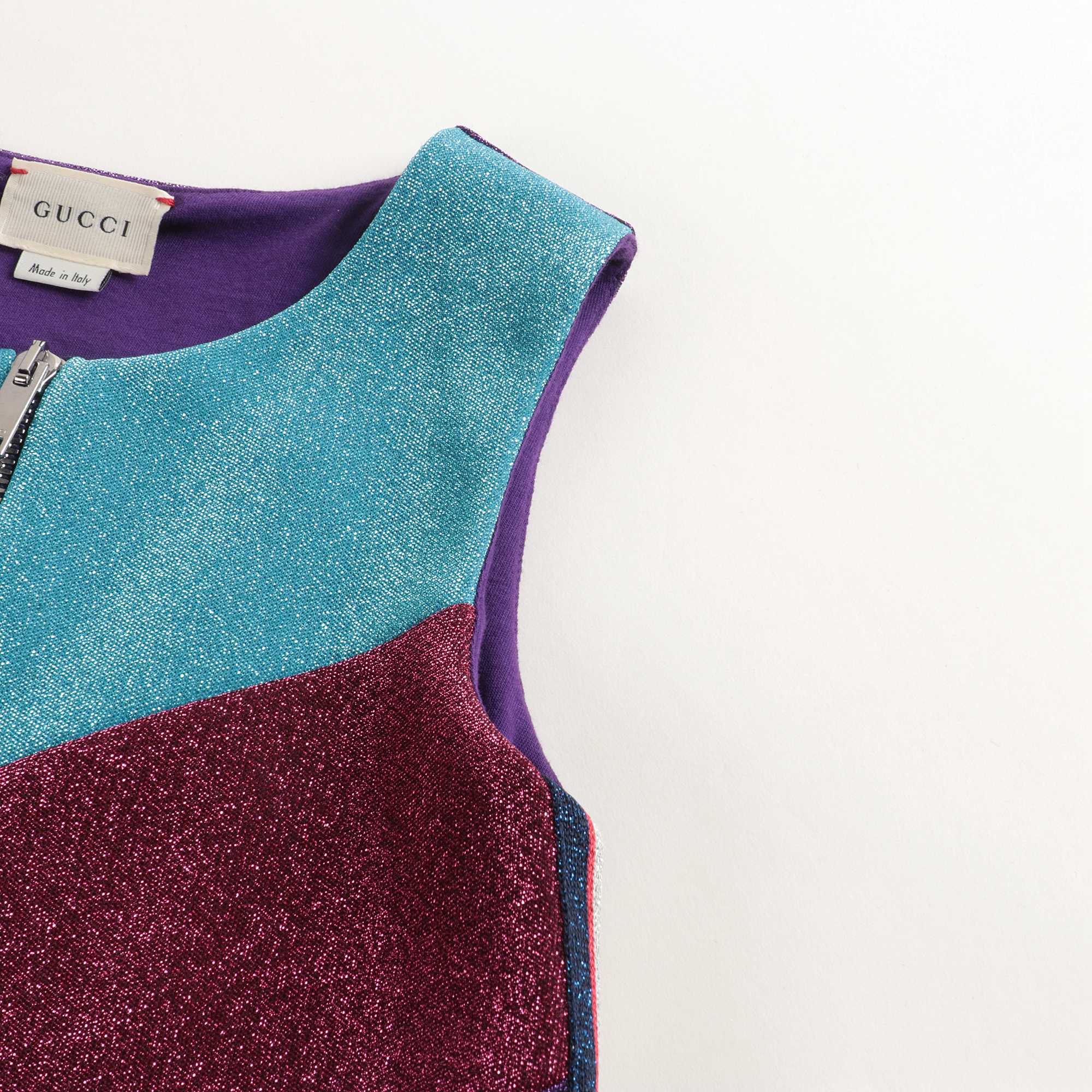 Girls Turquoise Logo Dress
