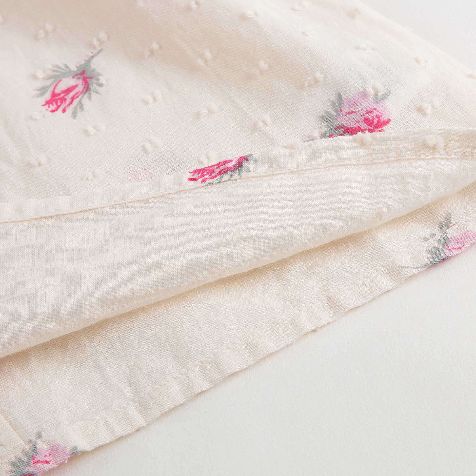 Baby Girls Lvory With Pink Flowers Blouse - CÉMAROSE | Children's Fashion Store - 7