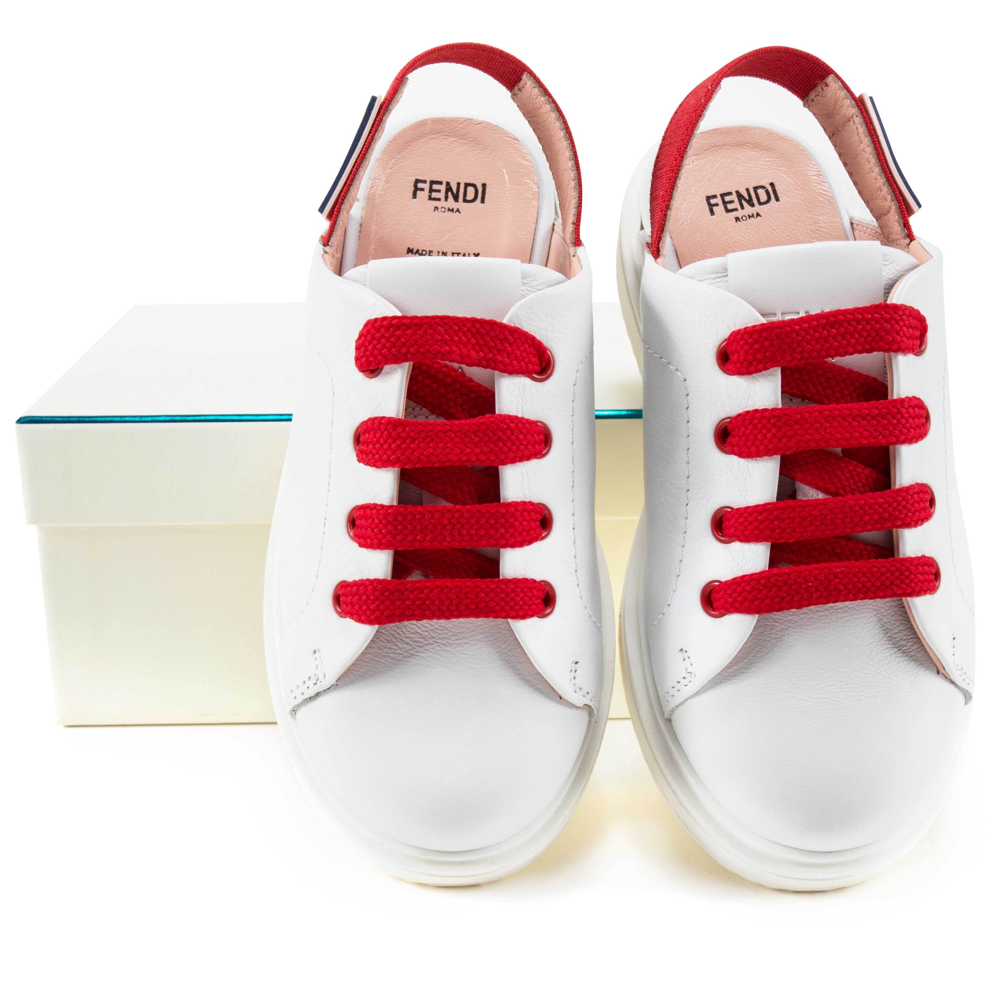Girls White Leather Sandal Sneakers