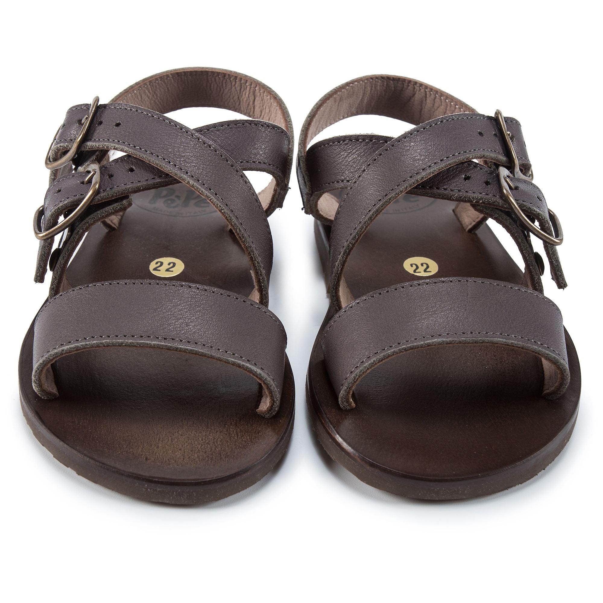 Girls Brown Flat Sandals