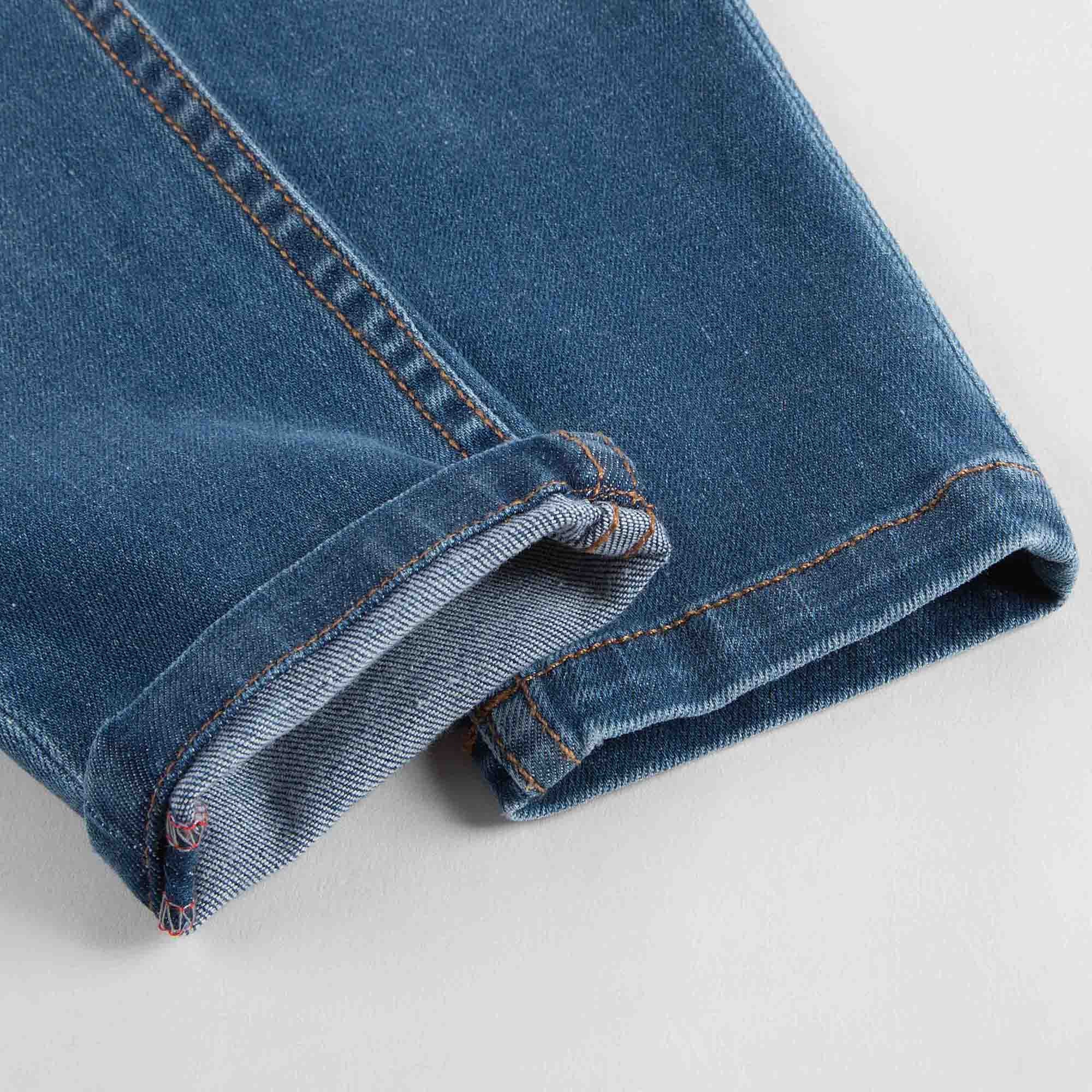 Girls Blue Tight Cotton Jeans - CÉMAROSE | Children's Fashion Store - 5